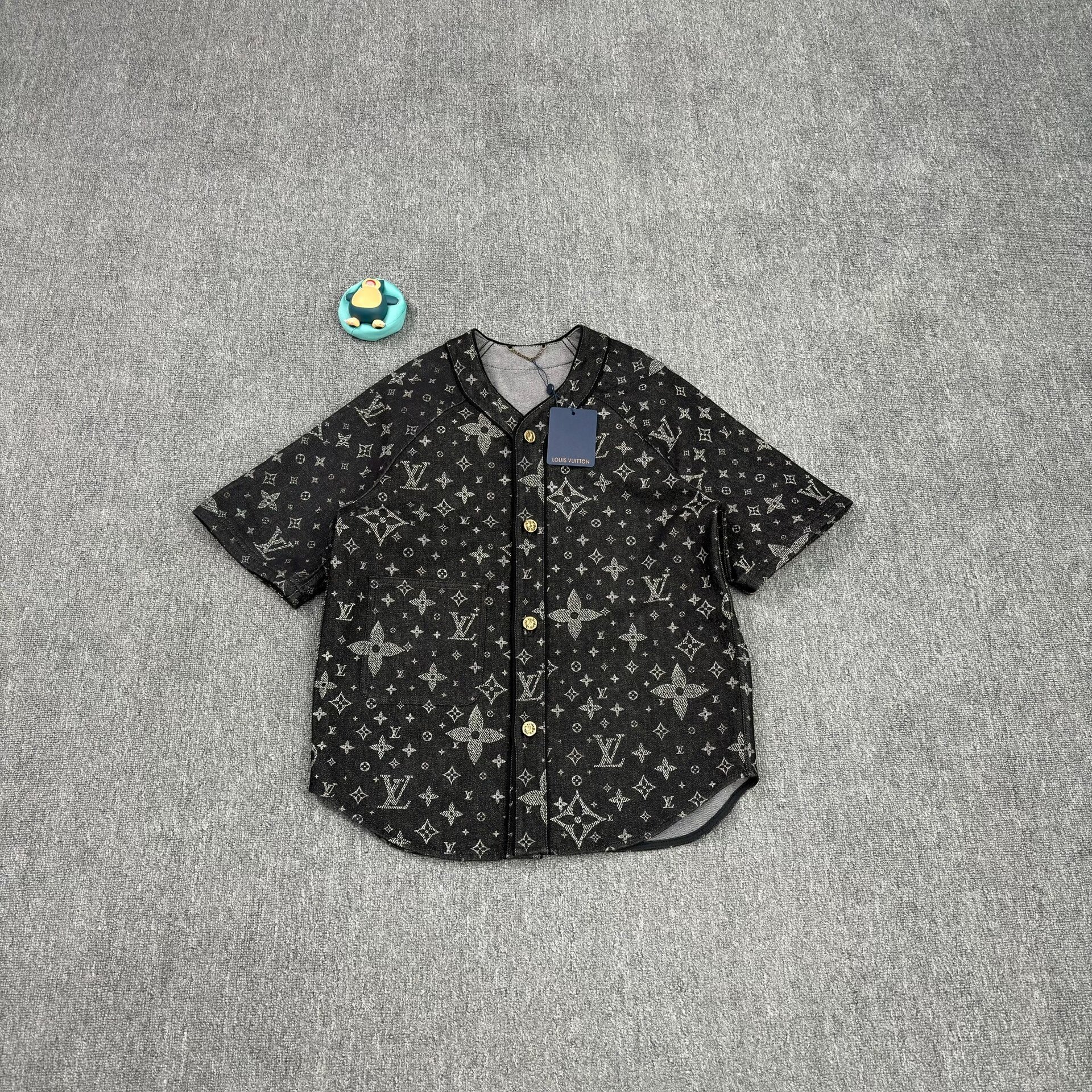 Louis Vuitton Monogram Black Short-Sleeve Shirt