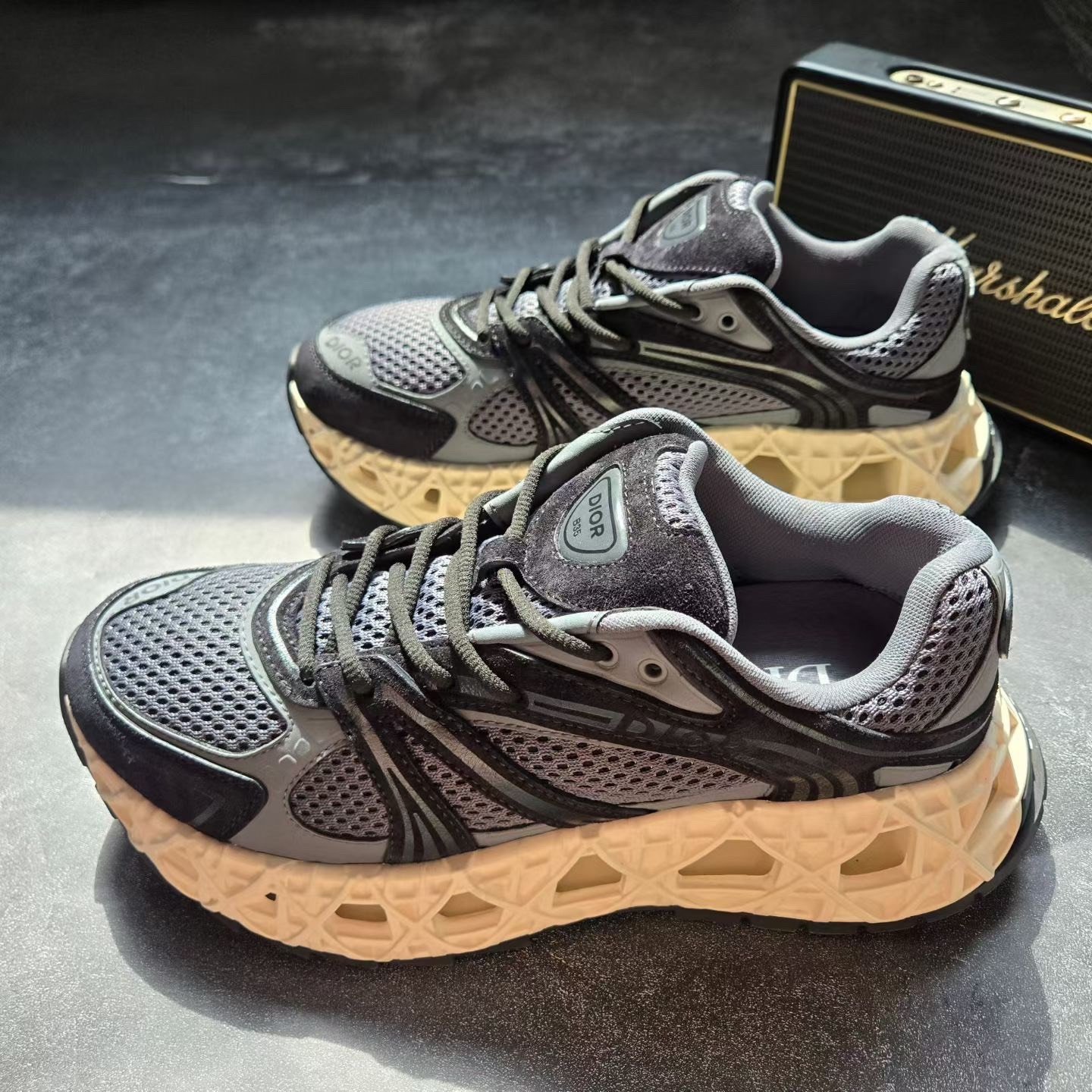 Dior B35 Black Gray Sneakers