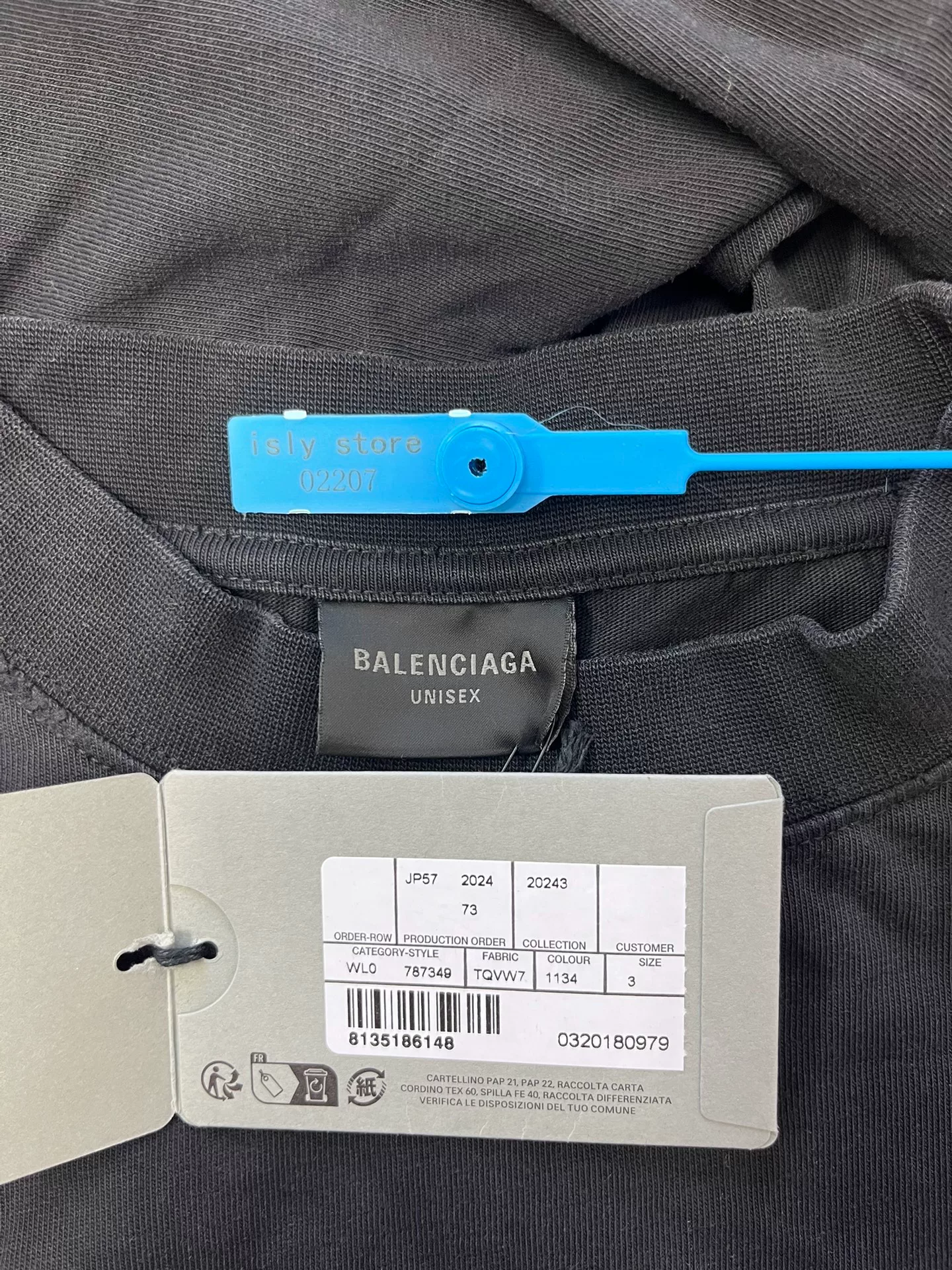 Balenciaga Double Ring Flame T-Shirt — back