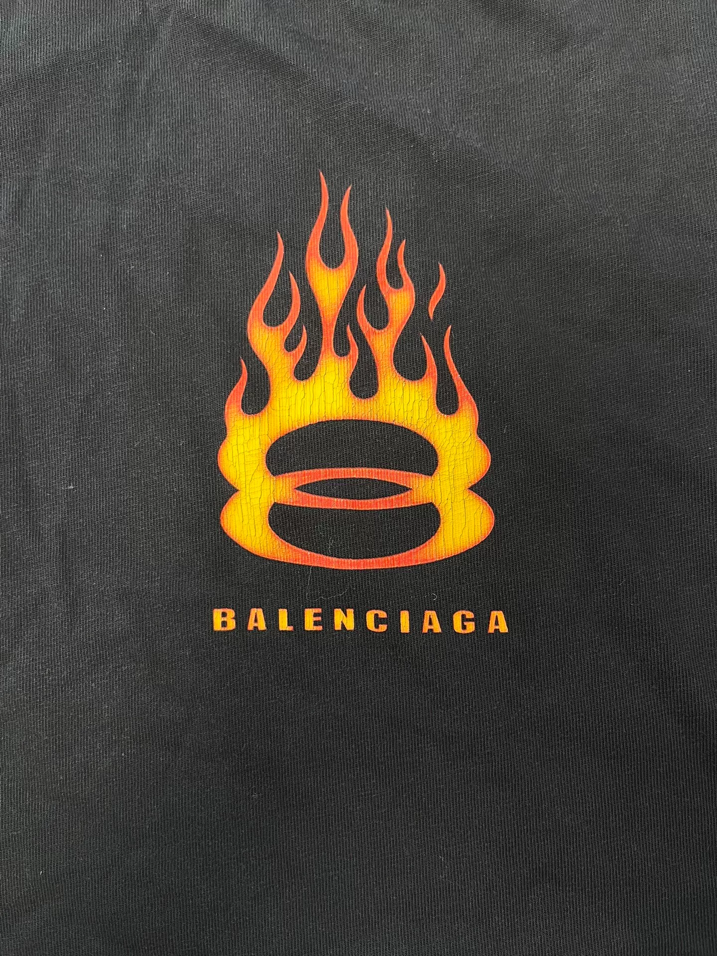 Balenciaga Double Ring Flame T-Shirt — detail