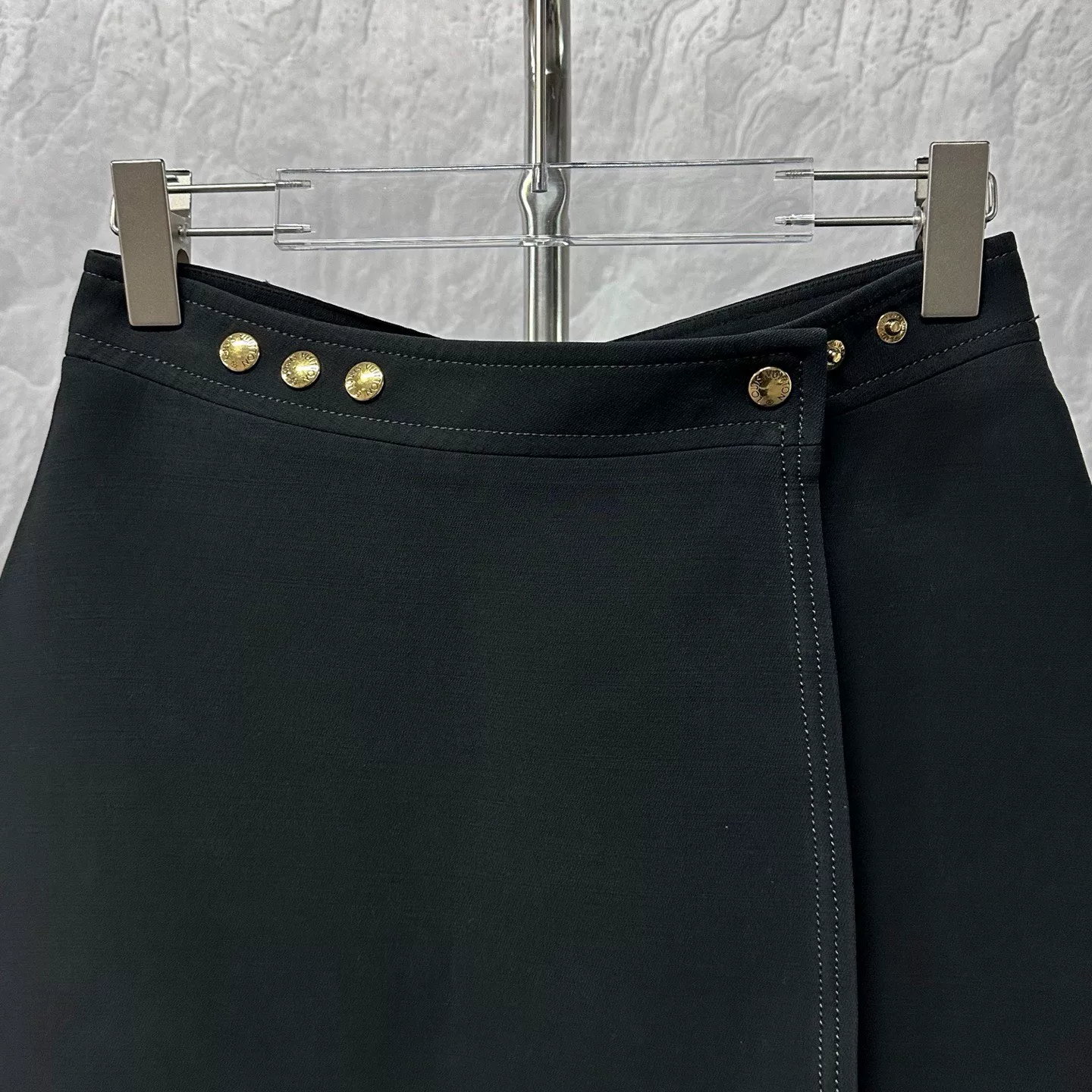 Louis Vuitton Wool Wrap Skirt — detail