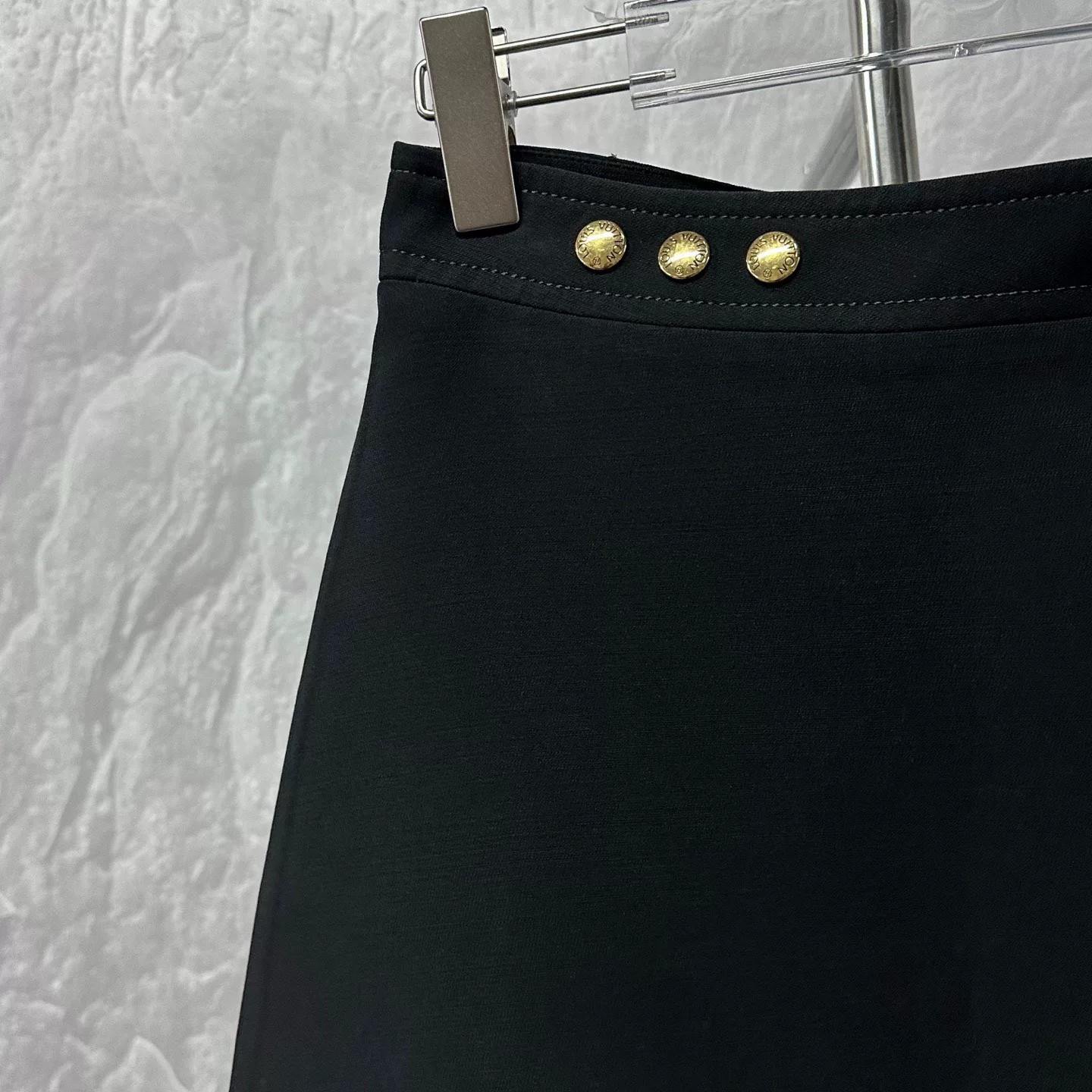 Louis Vuitton Wool Wrap Skirt — back