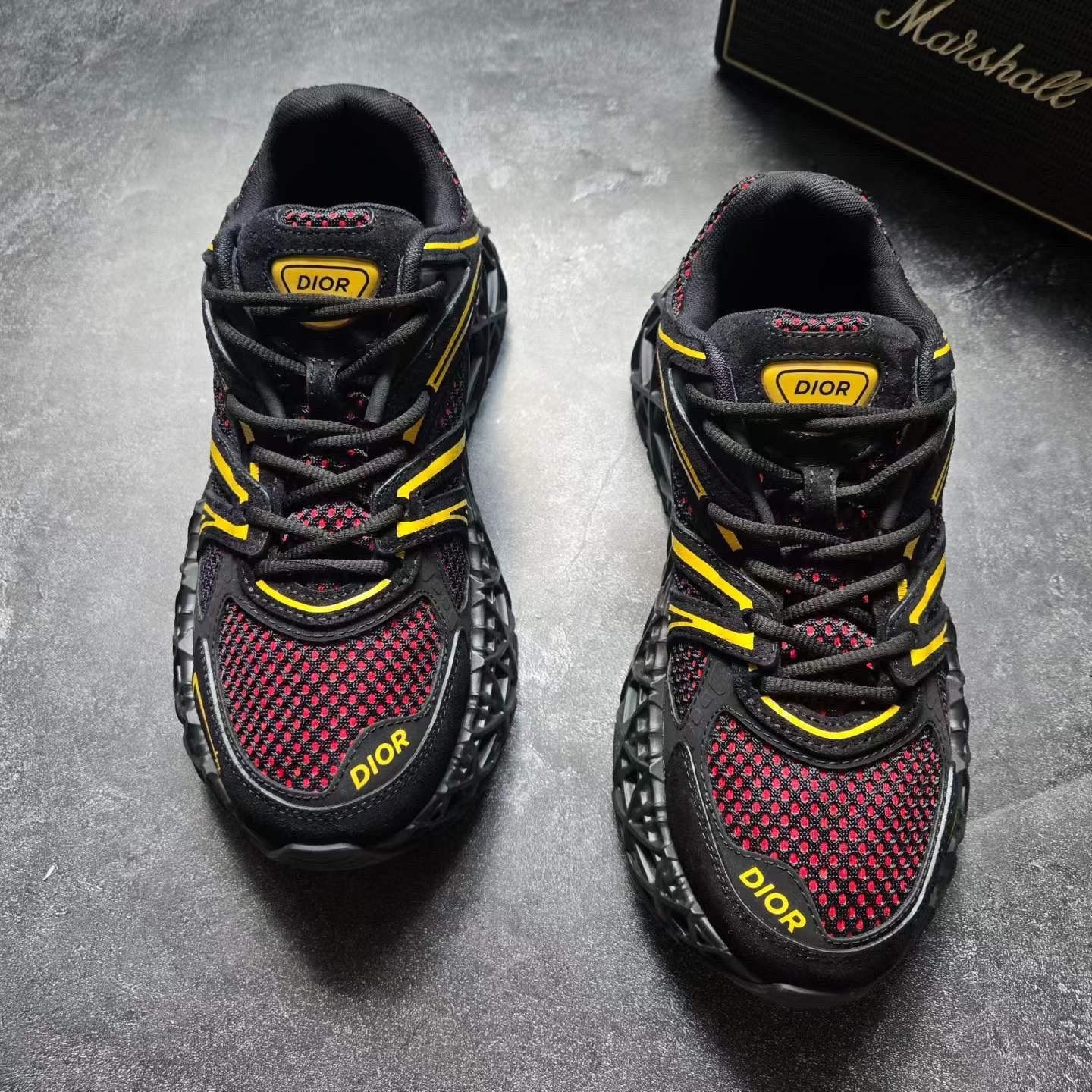 Dior B35 Black Red Sneakers — front