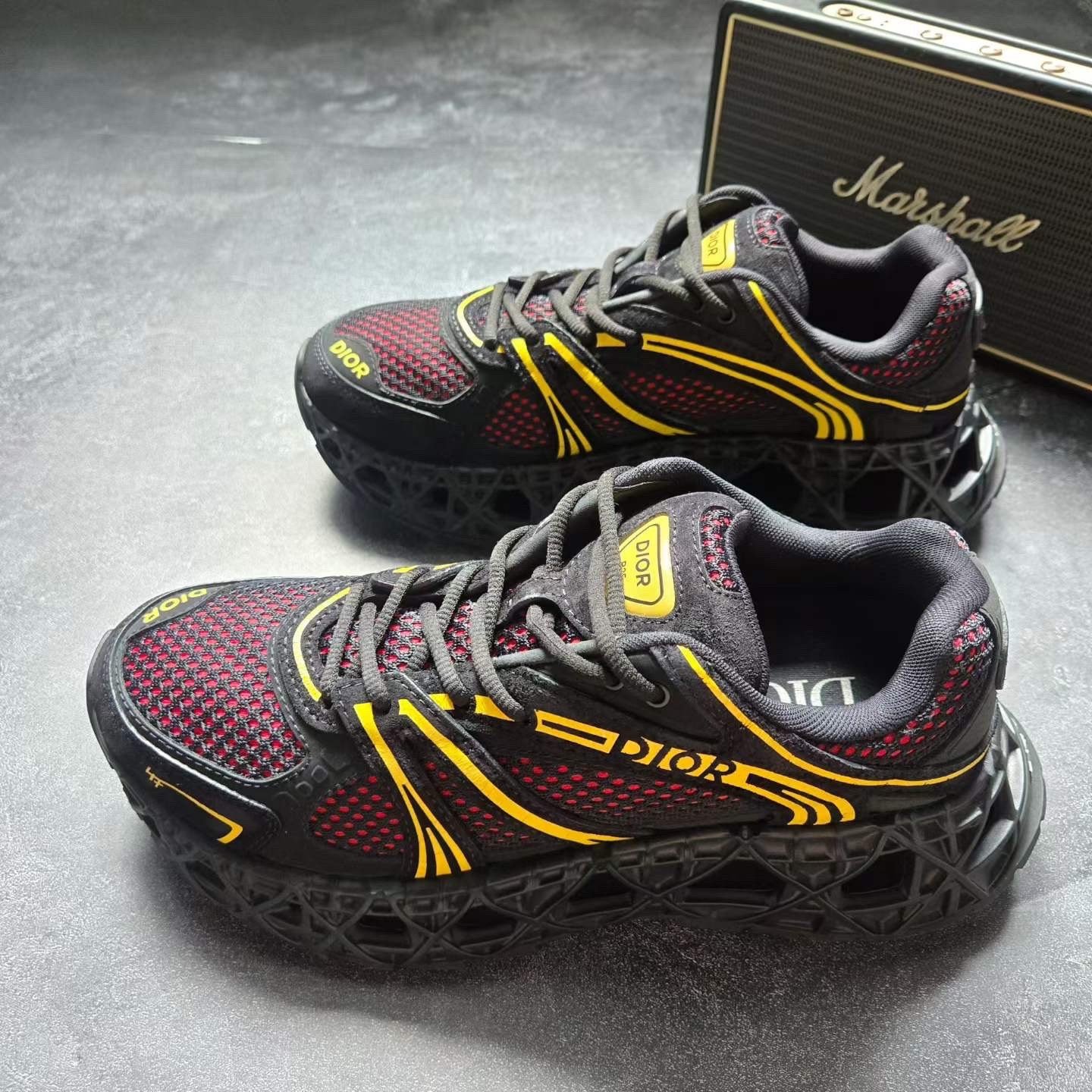 Dior B35 Black Red Sneakers