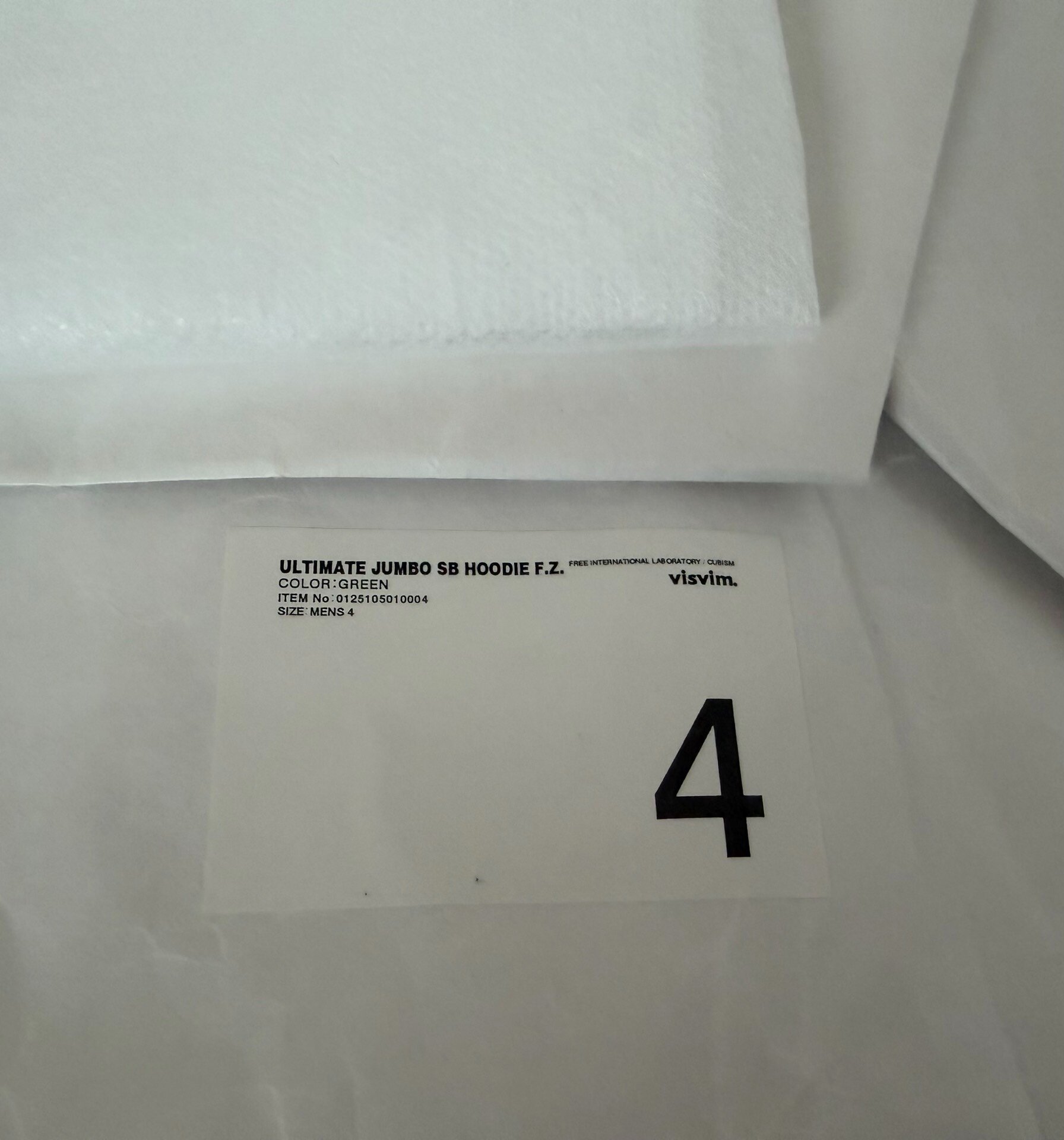 VISVIM 25SS ULTIMATE JUMBO SB HOODIE F.Z — back