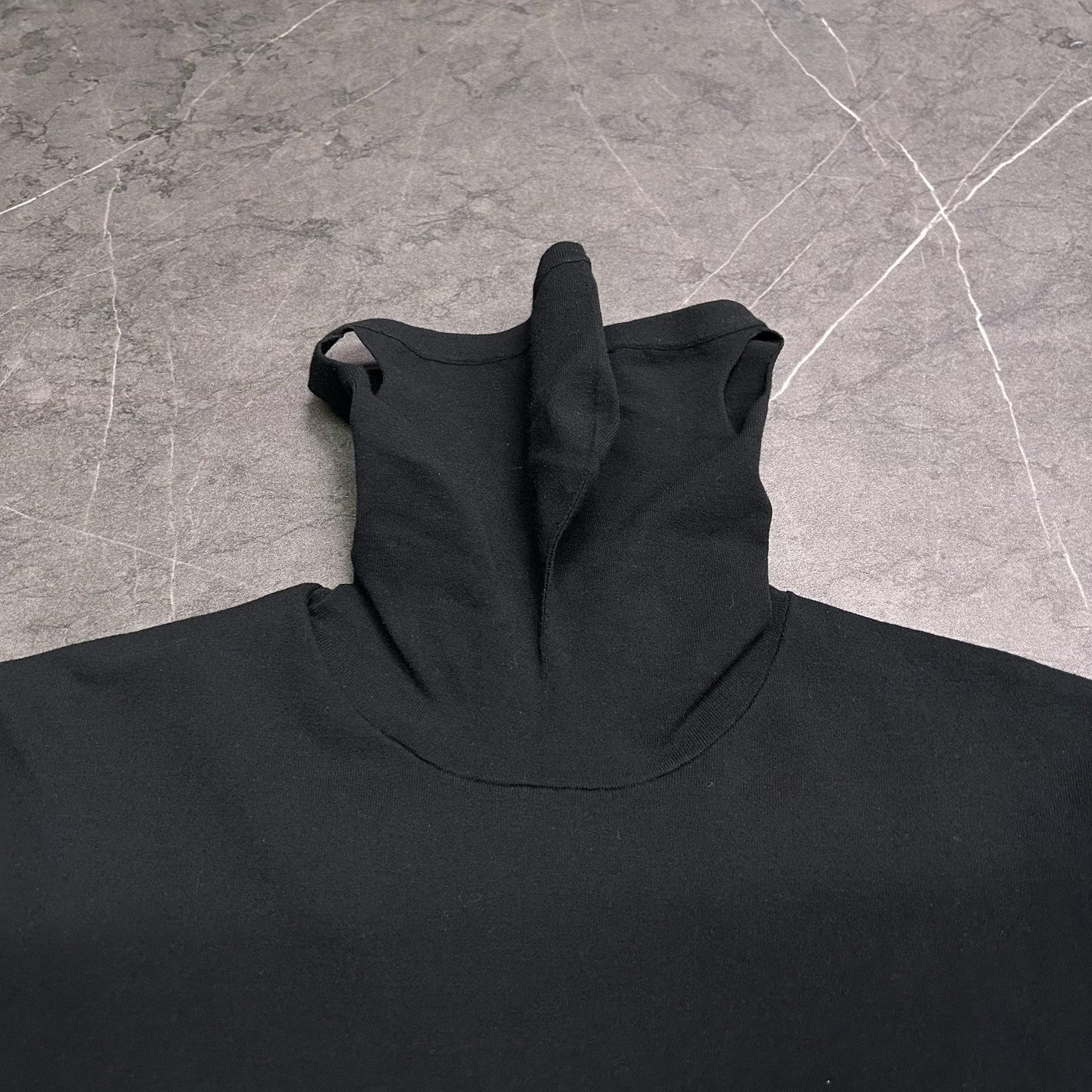 Balenciaga Black Mask Long-Sleeve Top — back