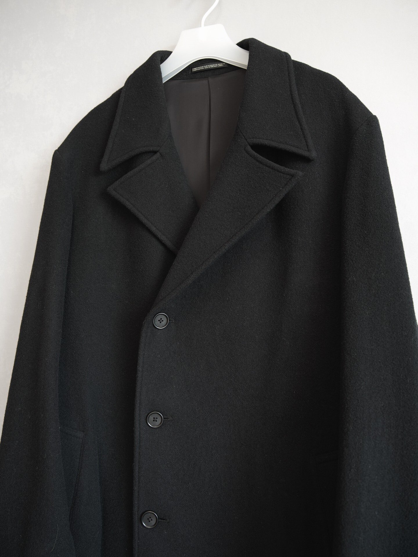 Yohji Yamamoto 22AW Chesterfield Wool Coat — back