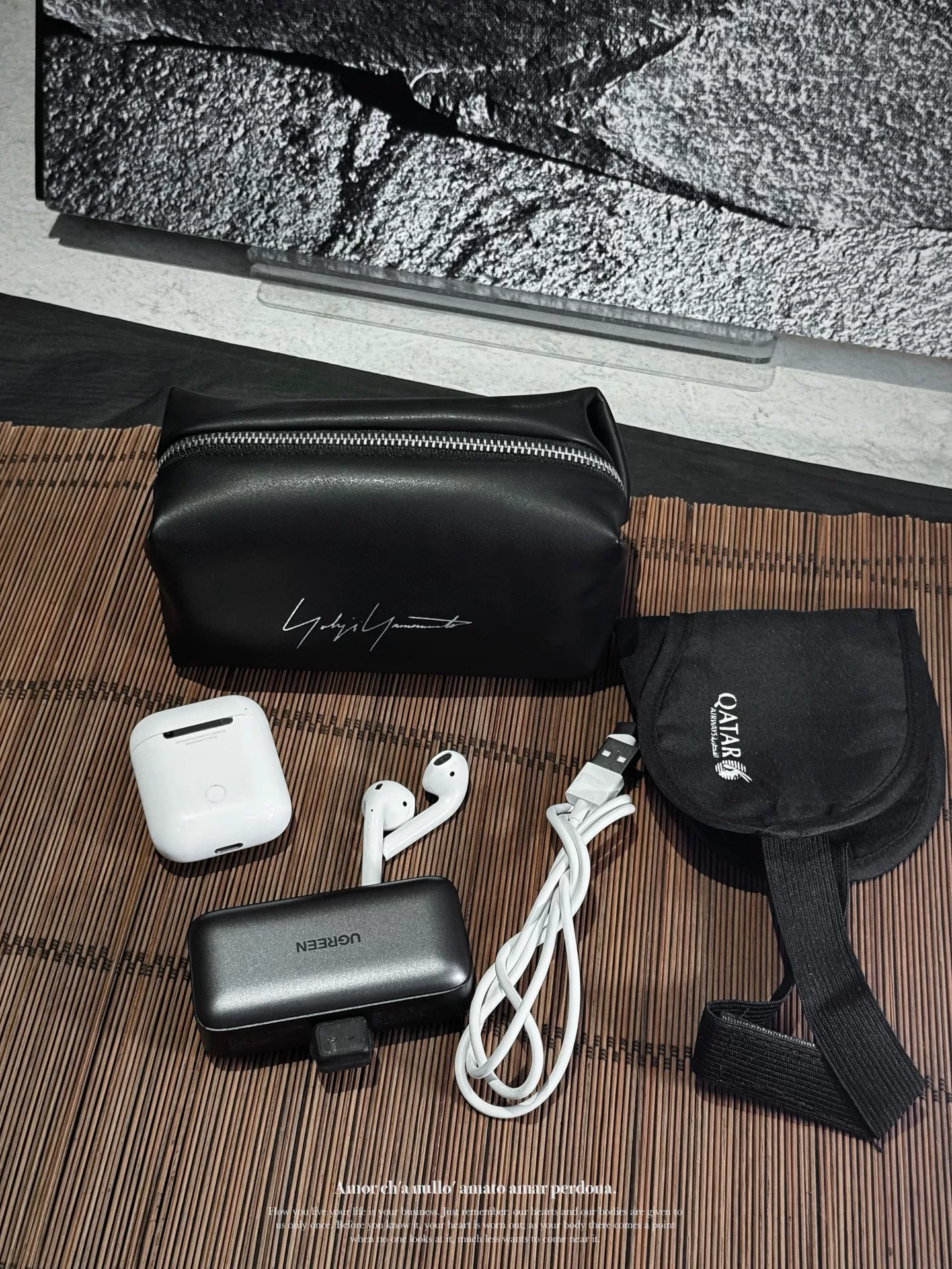 Limited Yohji Yamamoto Gold Signature Storage Bag