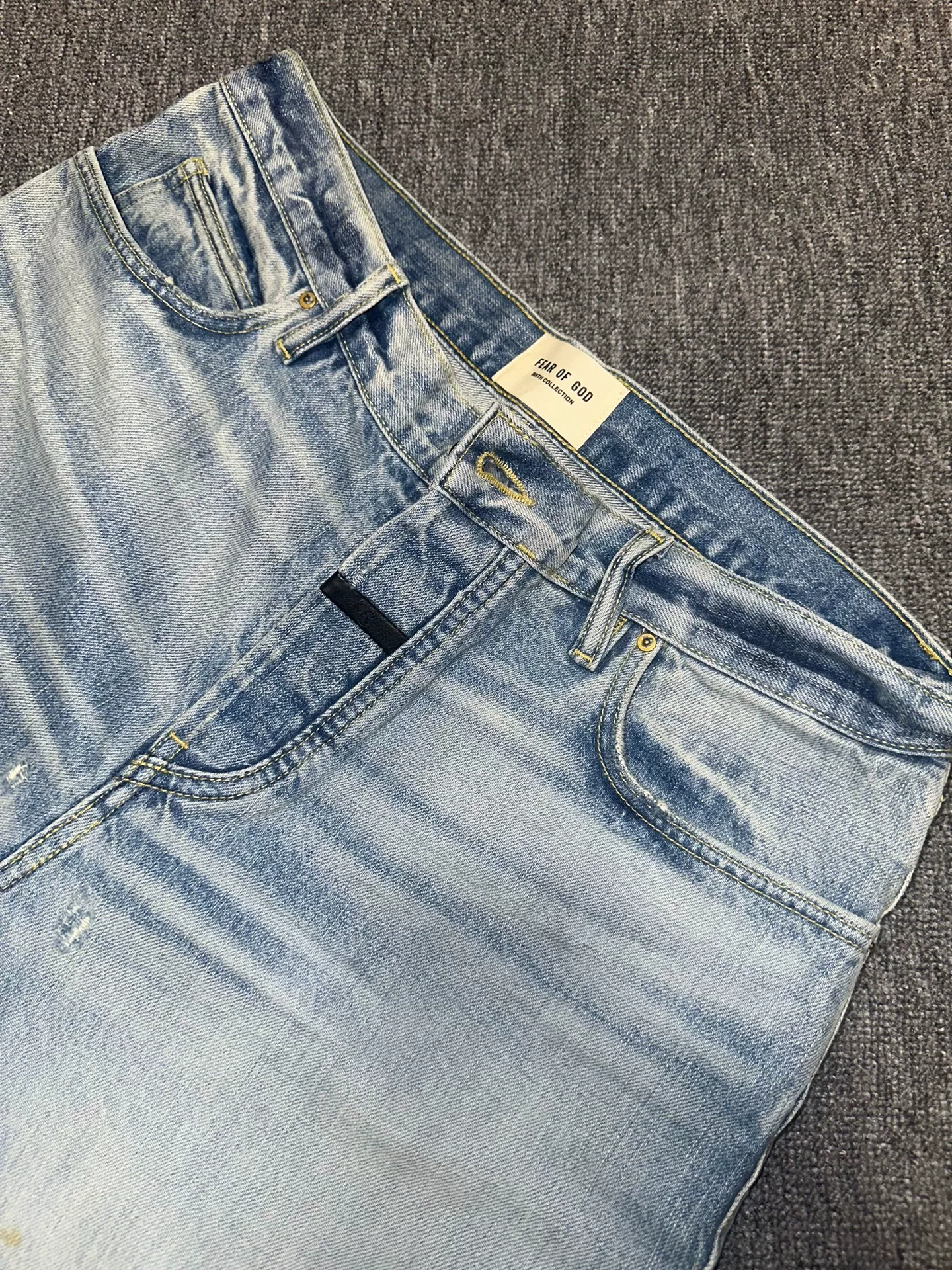 Fear of God Season 6 Distressed Jeans — detail