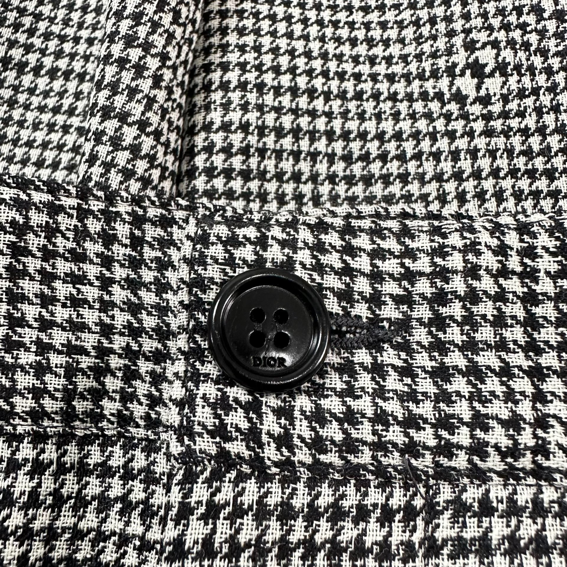 Dior Houndstooth Wool Pants — detail