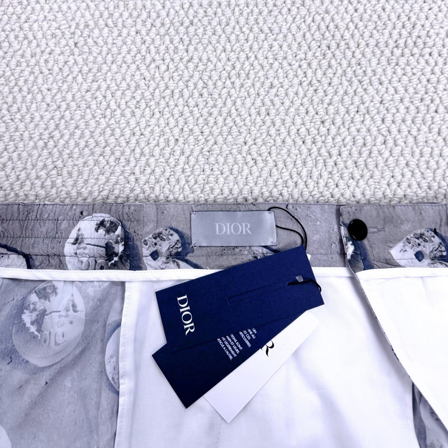 Dior Letter Logo Crystal Elements Shorts — detail