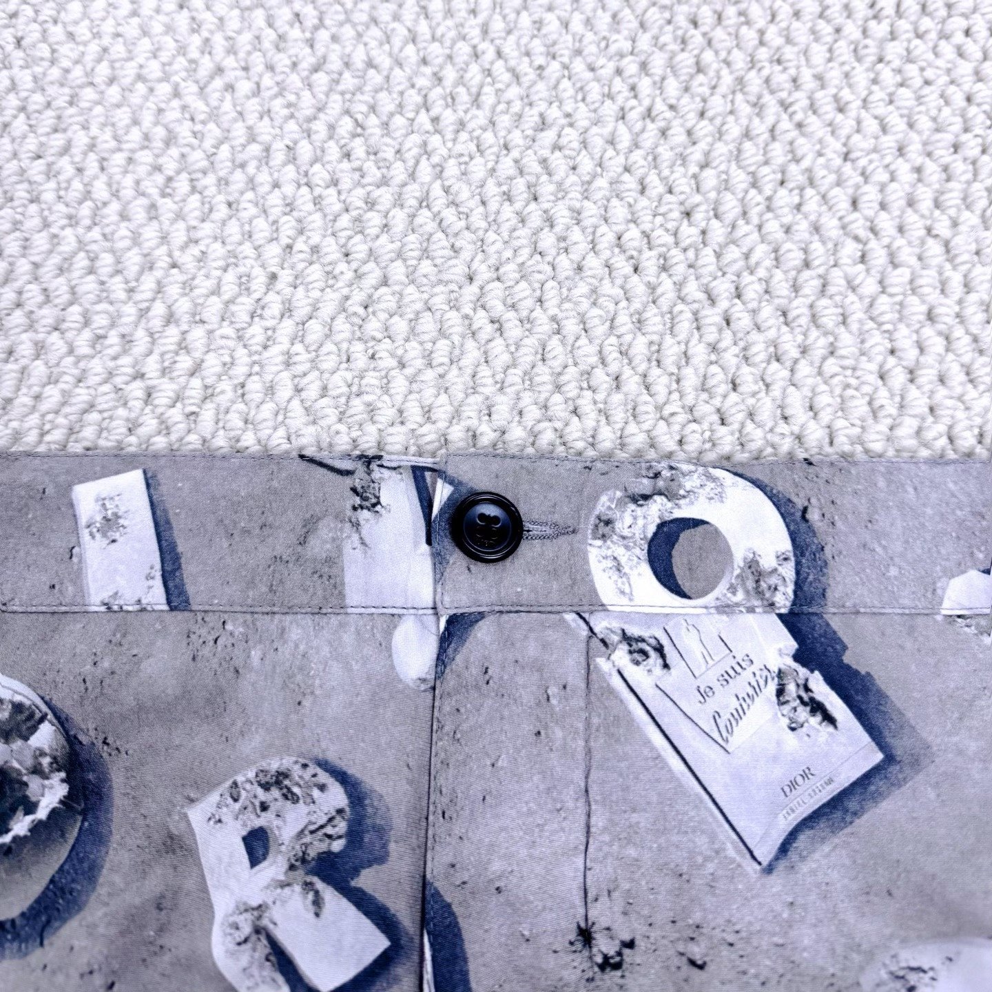 Dior Letter Logo Crystal Elements Shorts — label