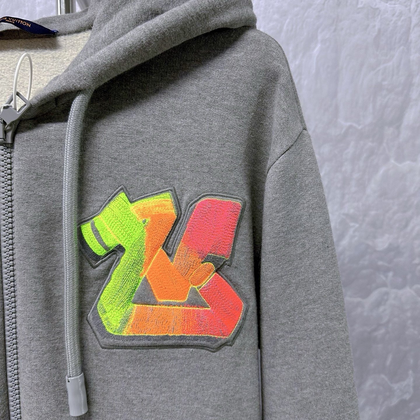 Louis Vuitton 3D Graffiti Embroidered Hoodie — detail