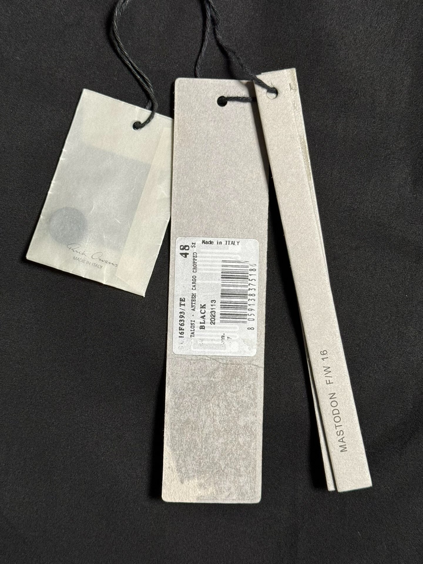 Rick Owens Black Cropped Pants — back