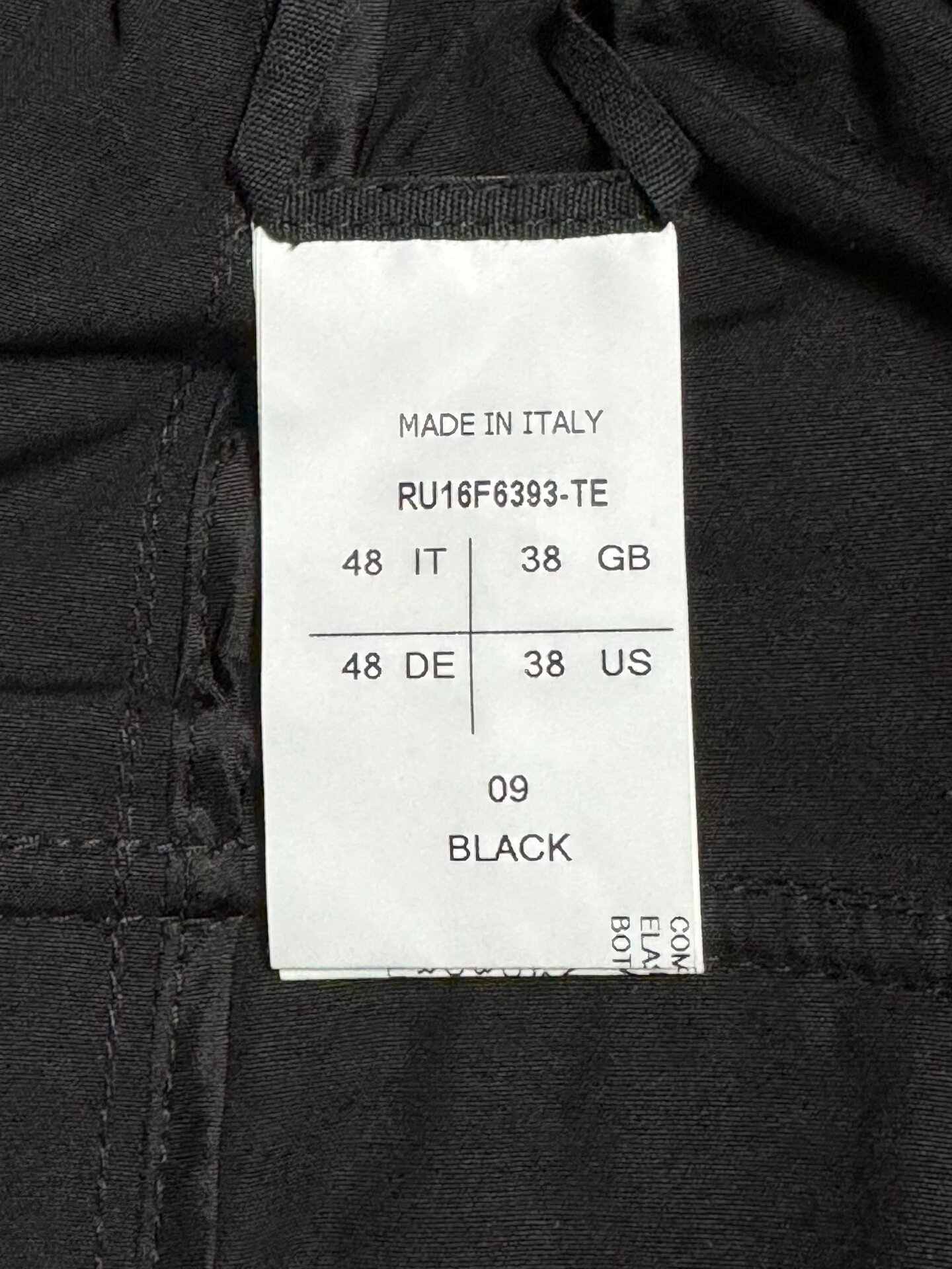Rick Owens Black Cropped Pants — detail