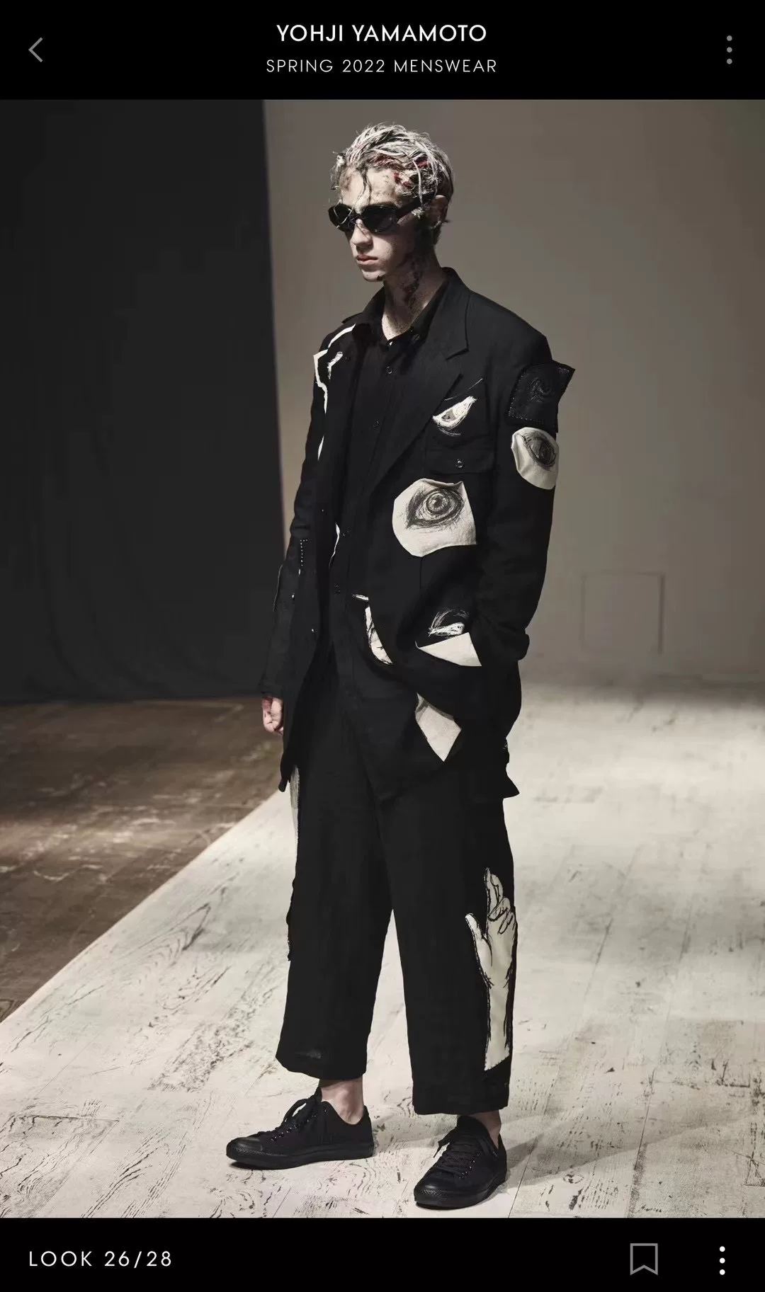 Yohji Yamamoto Oversize Patch Suit Jacket — detail