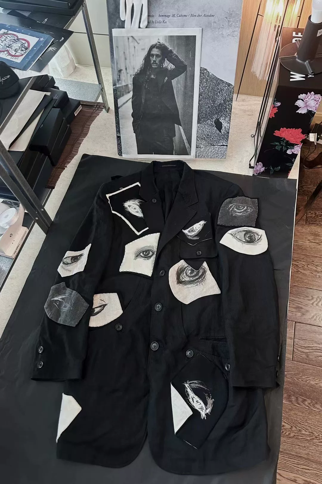 Yohji Yamamoto Oversize Patch Suit Jacket — back