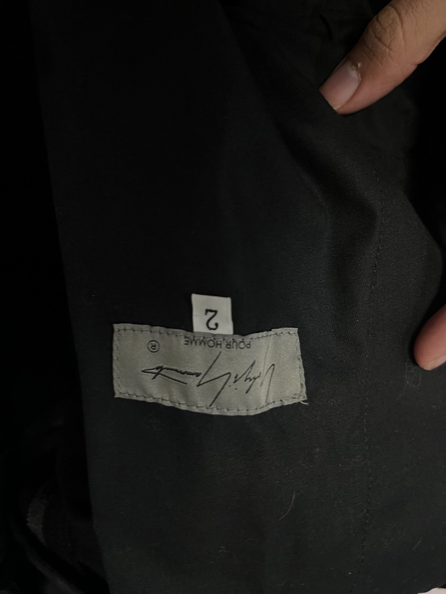 Yohji Yamamoto 22SS Asakura Patch Pants — label