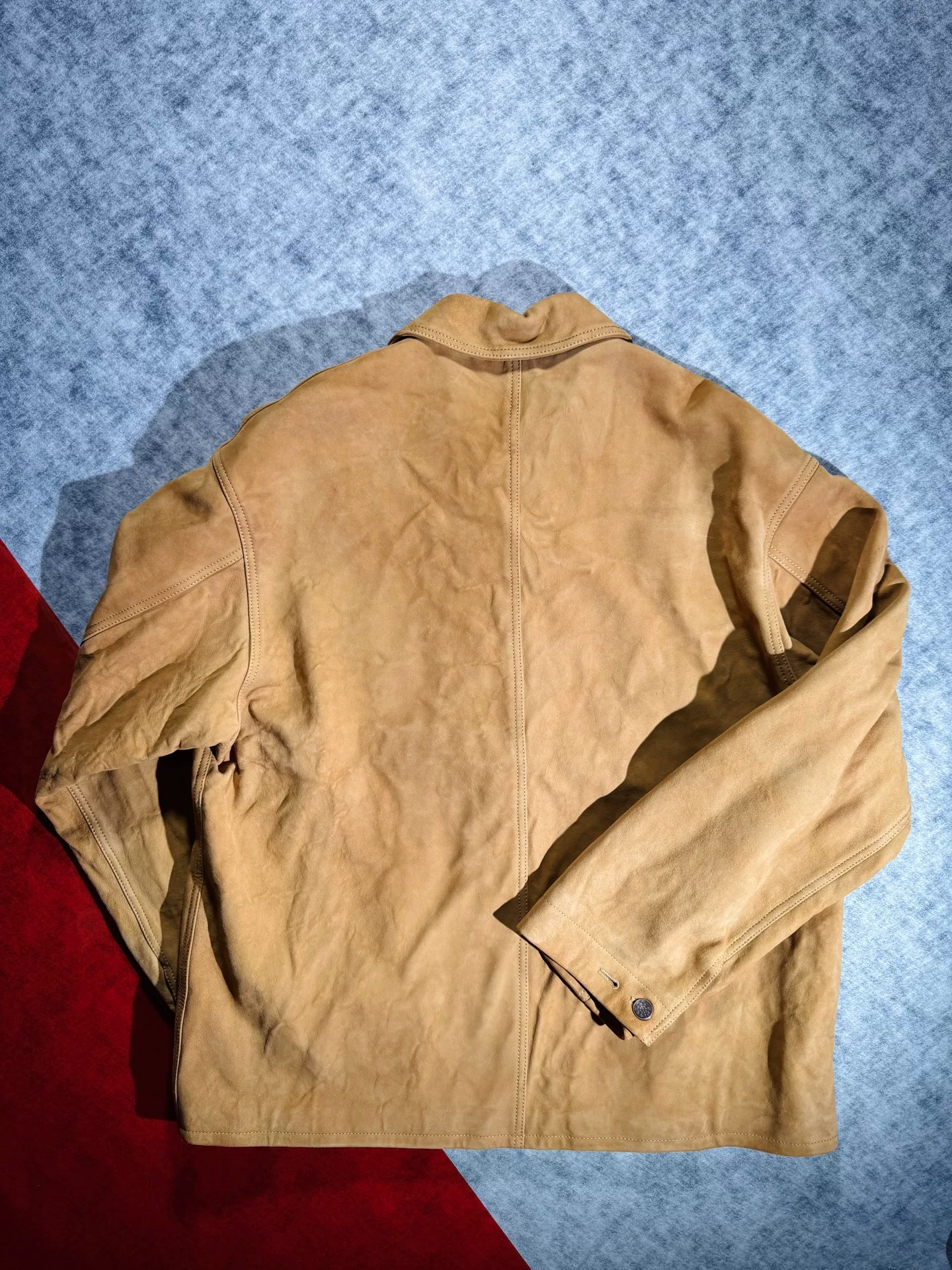 visvim baker coverall leather jacket — label