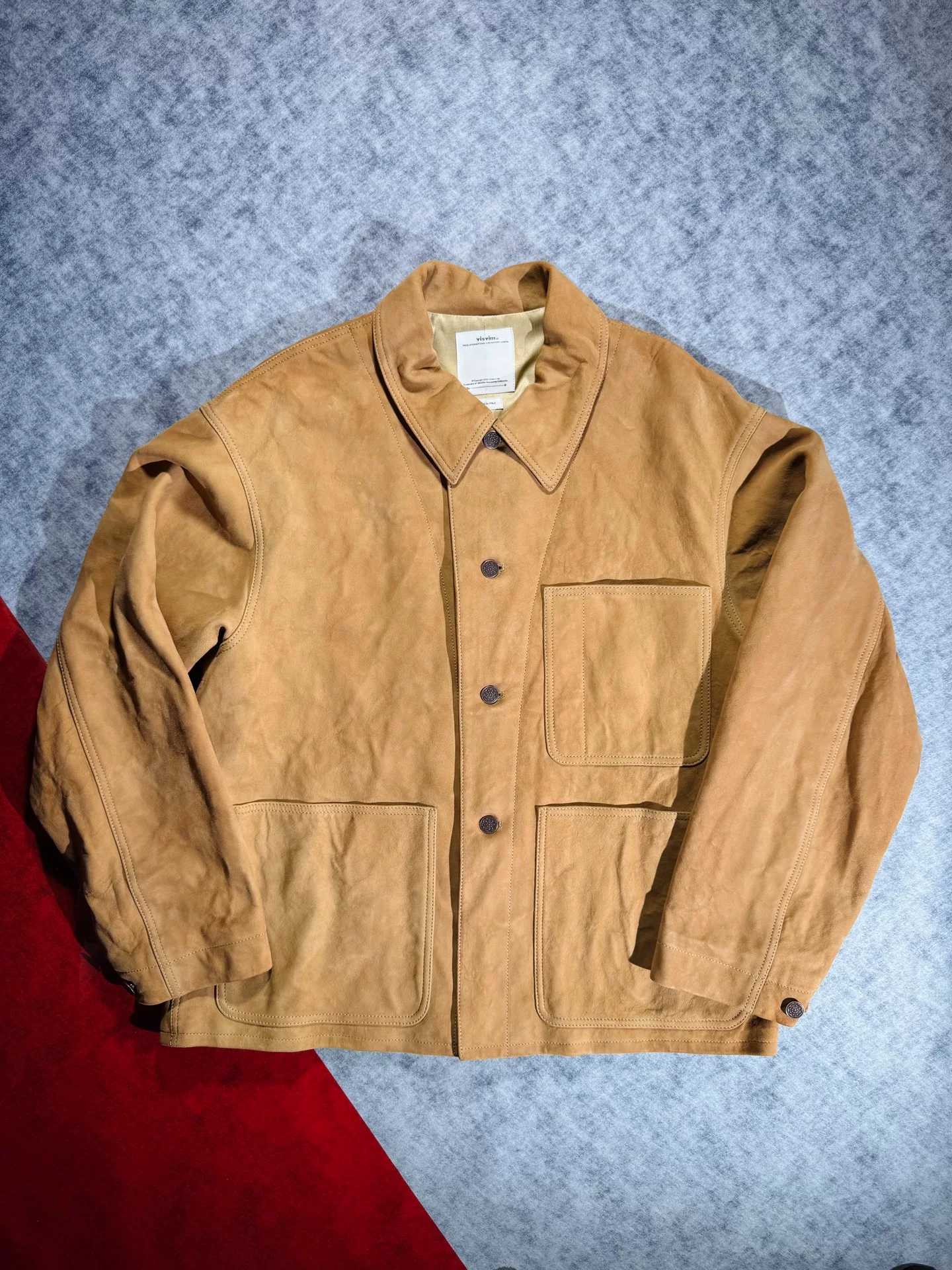 visvim baker coverall leather jacket