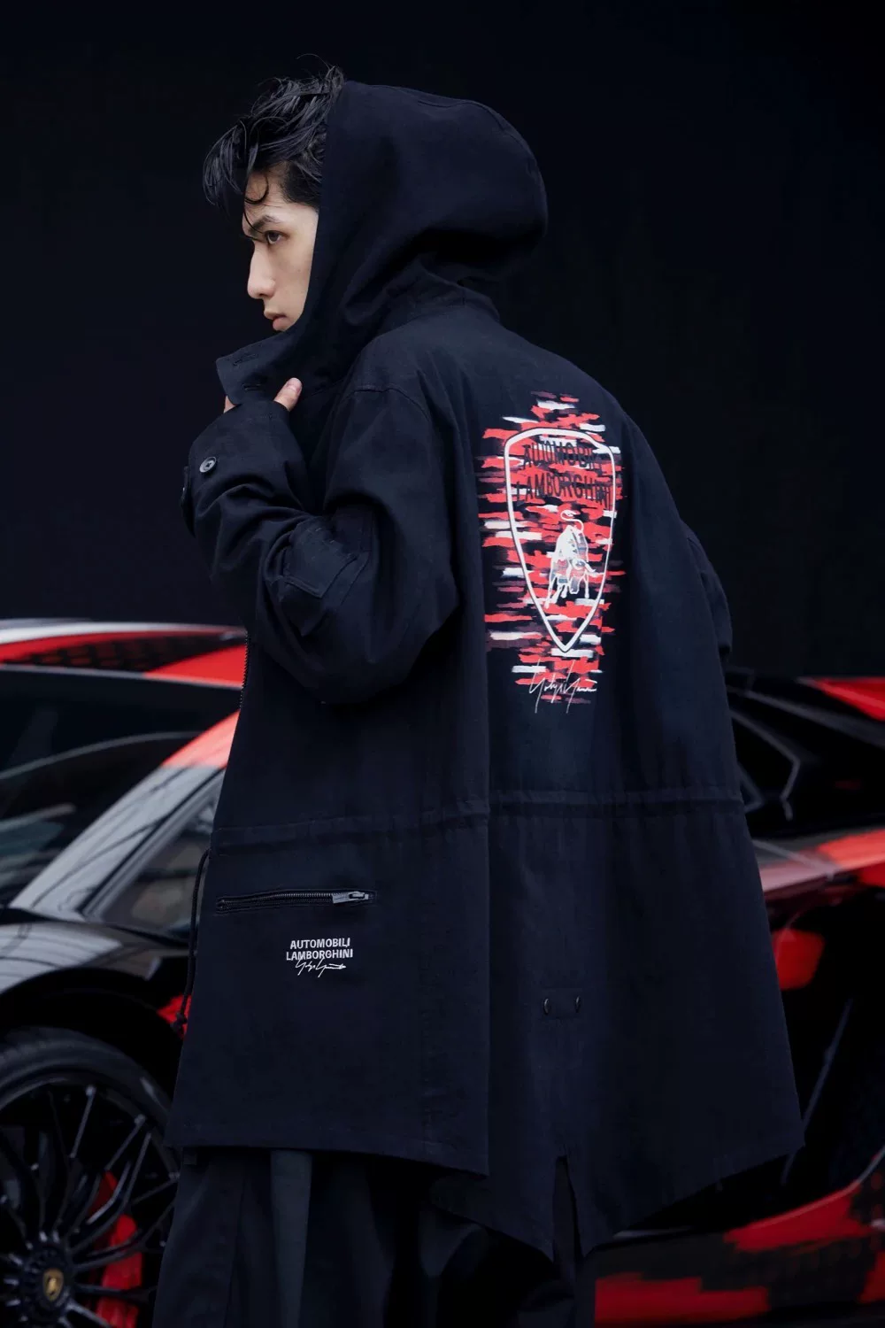 Yohji Yamamoto x Lamborghini Tailcoat — label