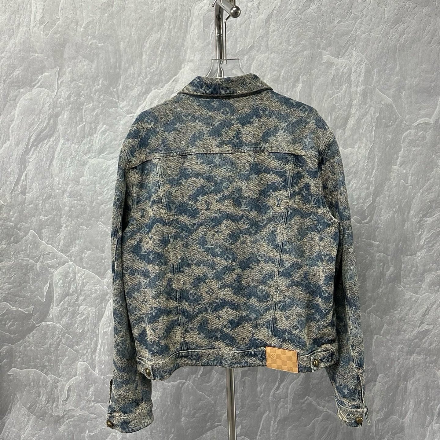 Louis Vuitton SS26 Foggy Monogram Denim Jacket — back