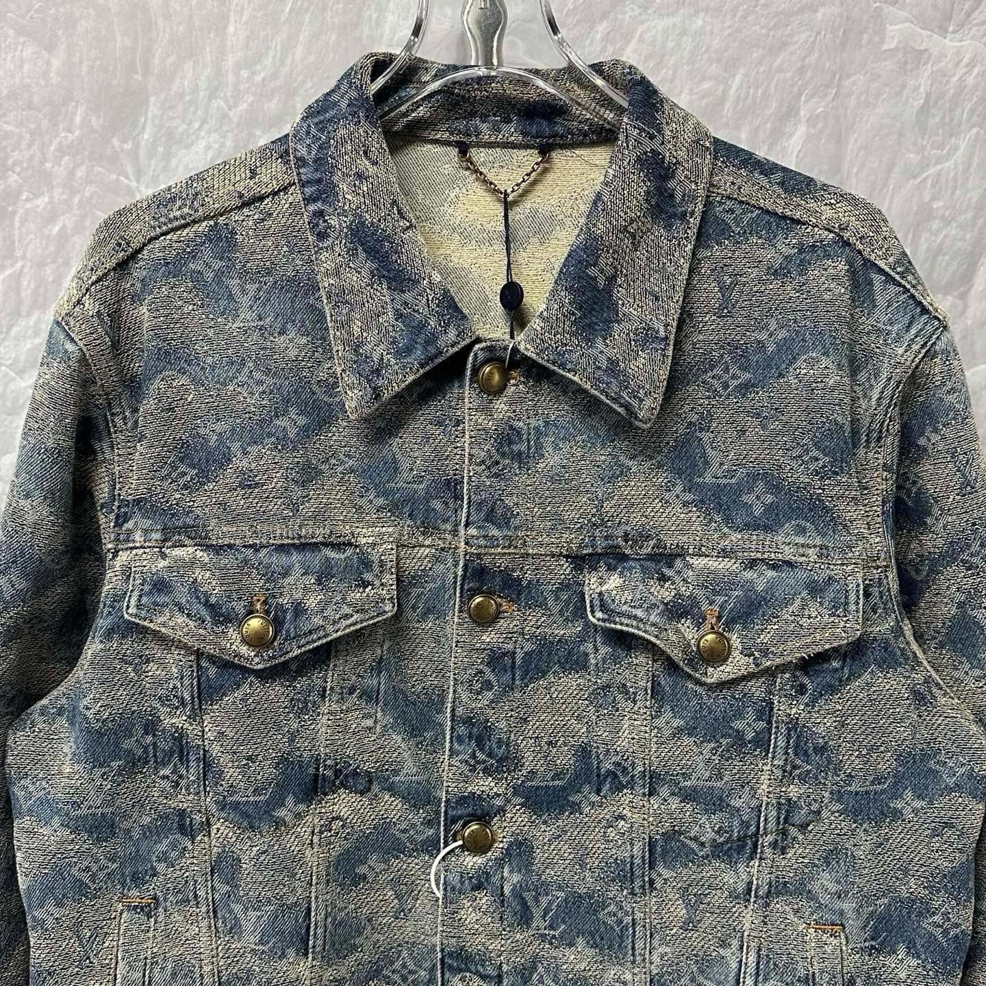 Louis Vuitton SS26 Foggy Monogram Denim Jacket — front
