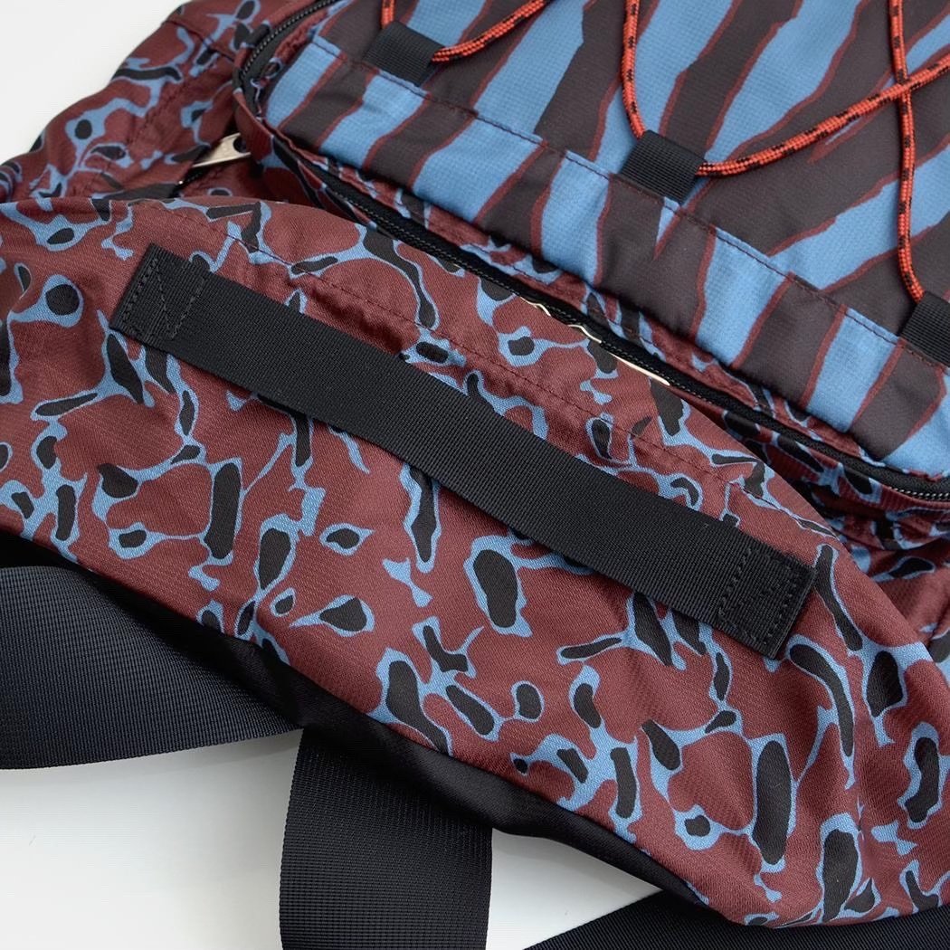 MARNI × PORTER Leopard Stripe Backpack — label