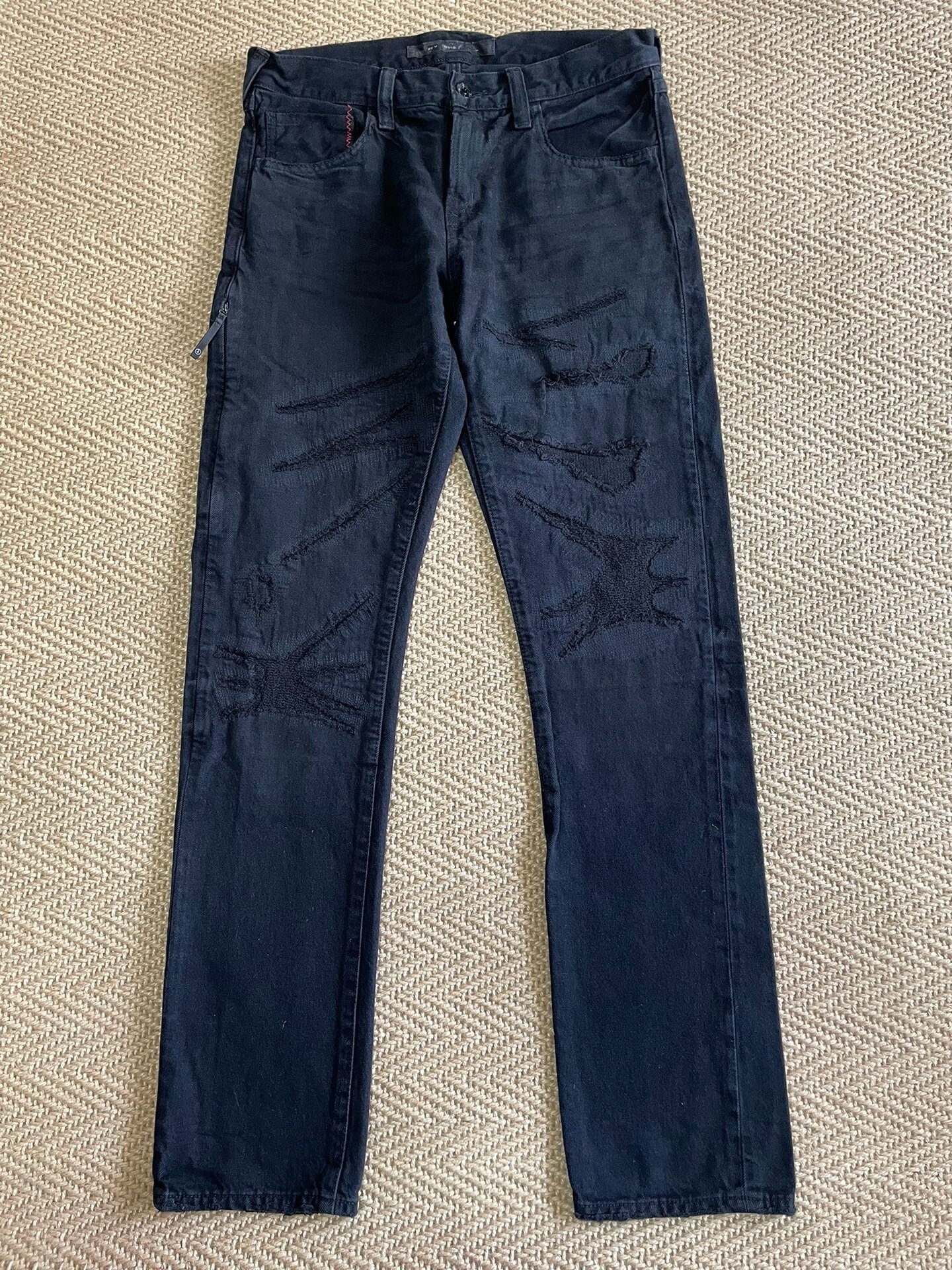 Vanquish & Fragment Distressed Washed Denim Pants