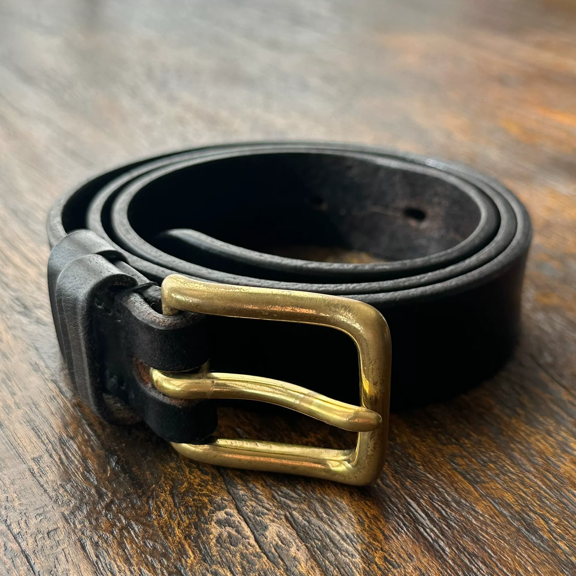 Jabez Cliff UK Made Leather Belt — front