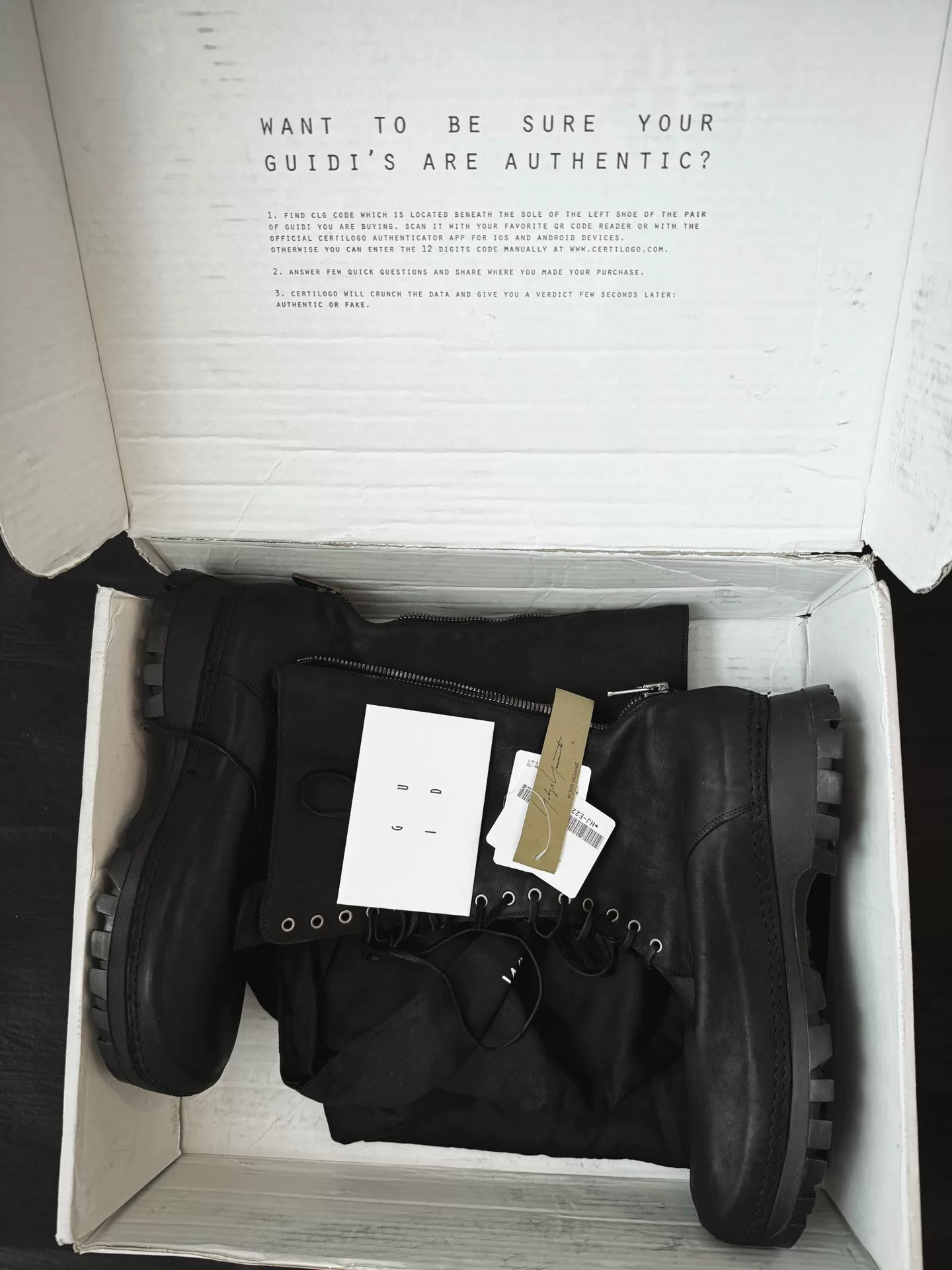Yohji Yamamoto x Guidi Combat Boots — front