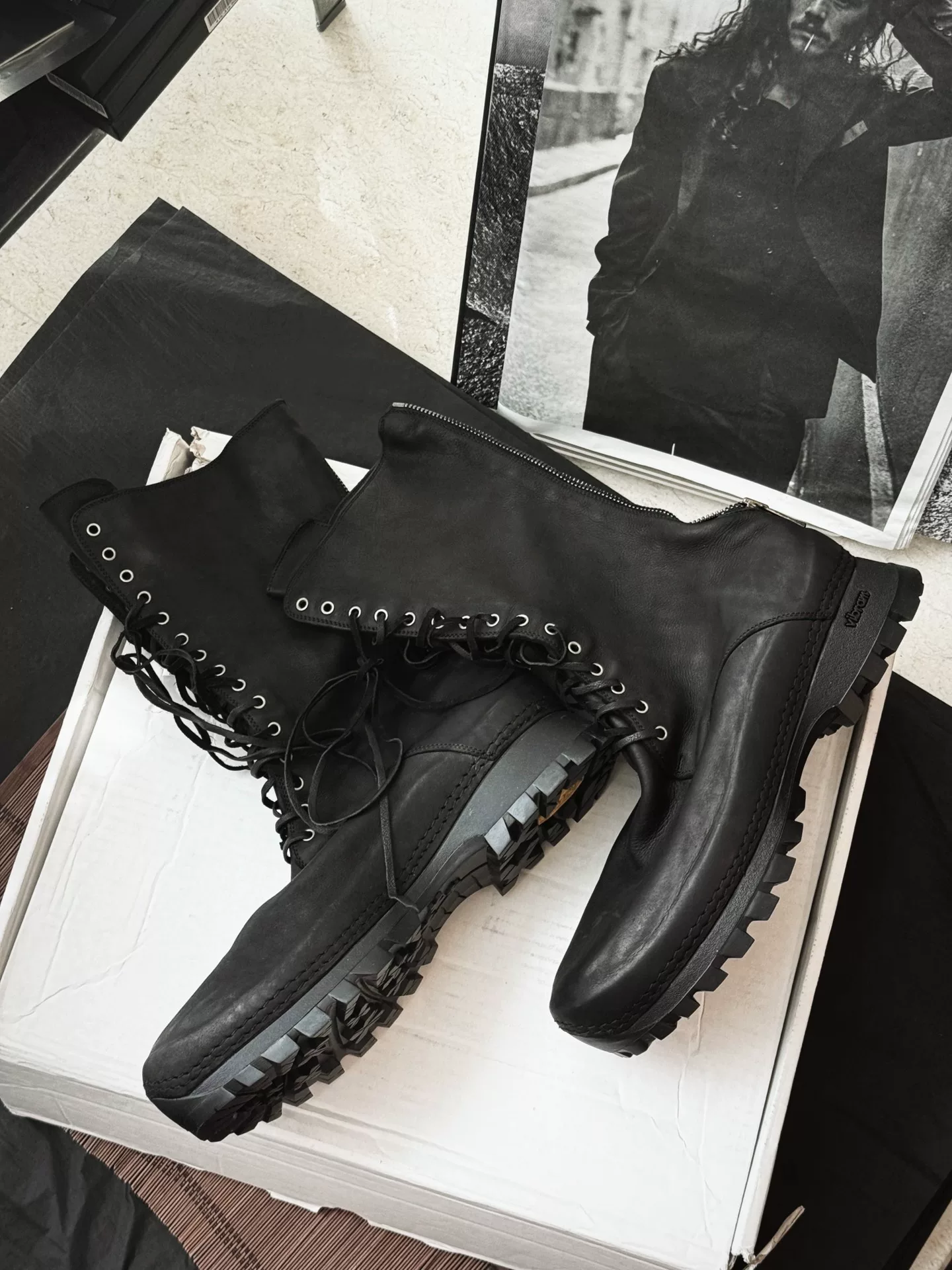 Yohji Yamamoto x Guidi Combat Boots — detail