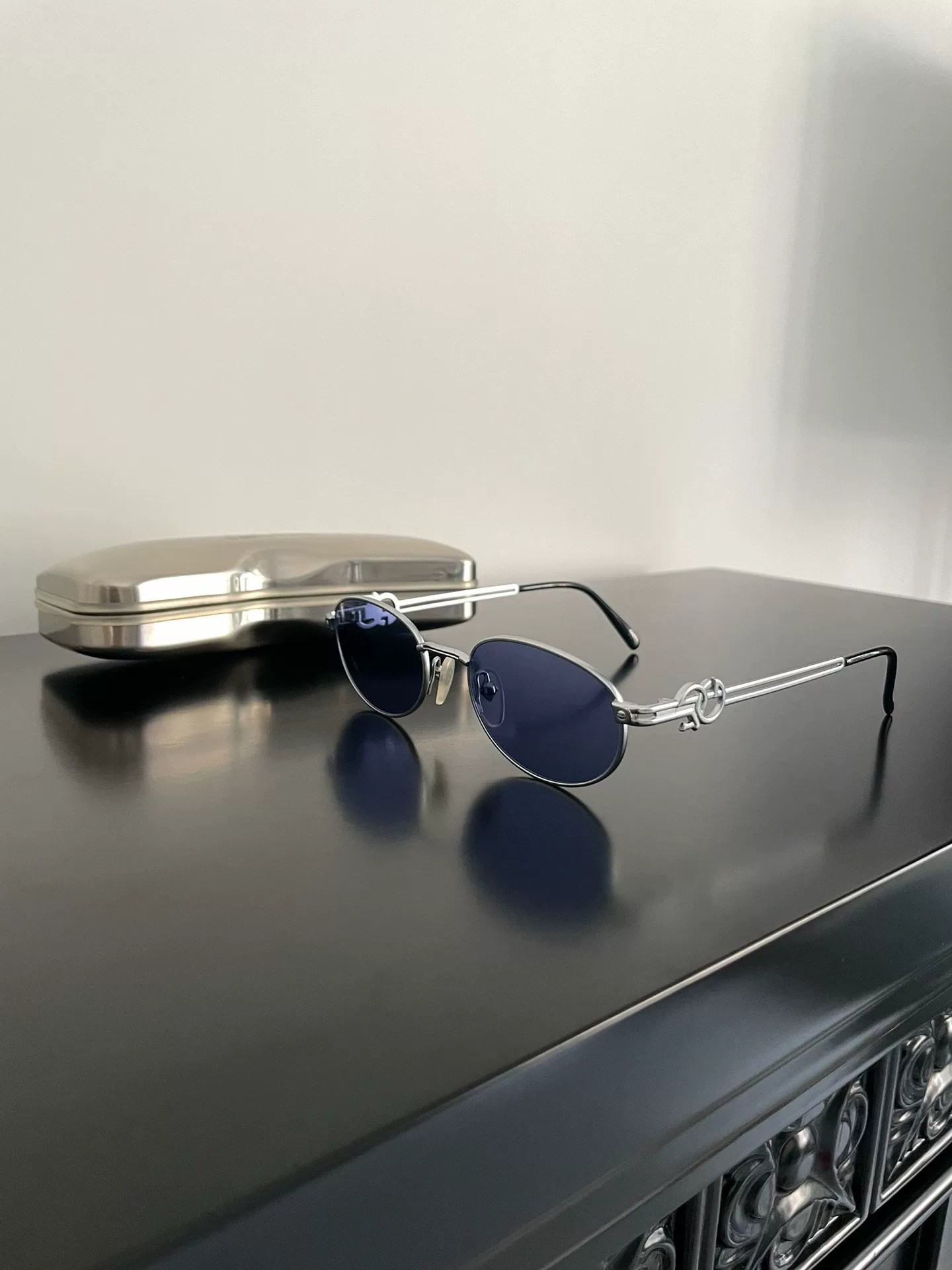 Jean Paul Gaultier Silver Oval Sunglasses