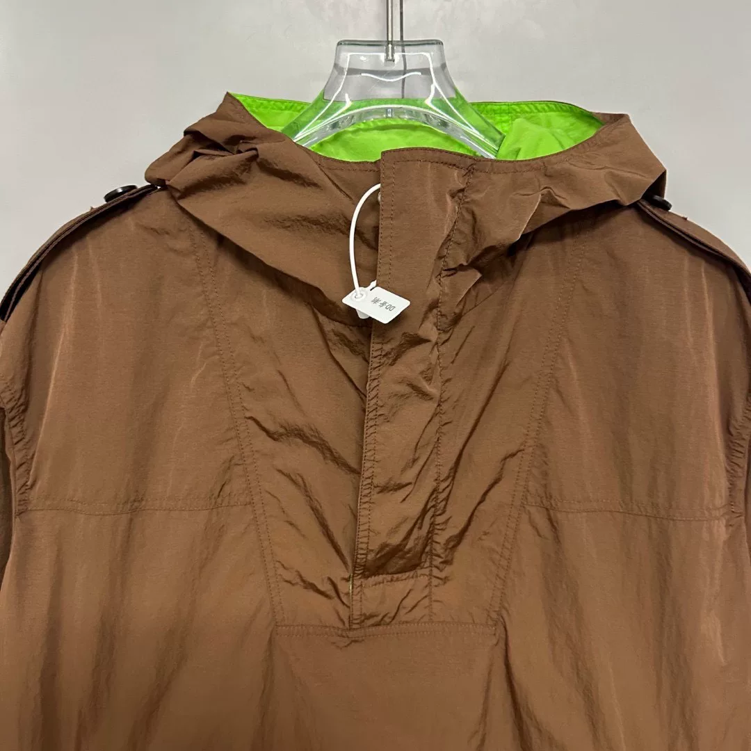 Dior Brown Half-Zip Hooded Jacket — front