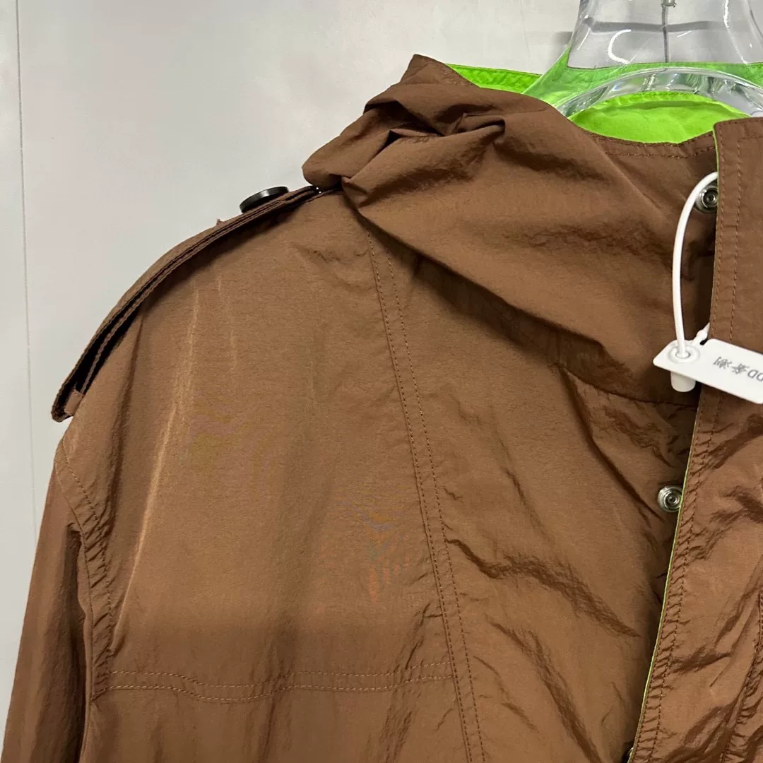Dior Brown Half-Zip Hooded Jacket — detail