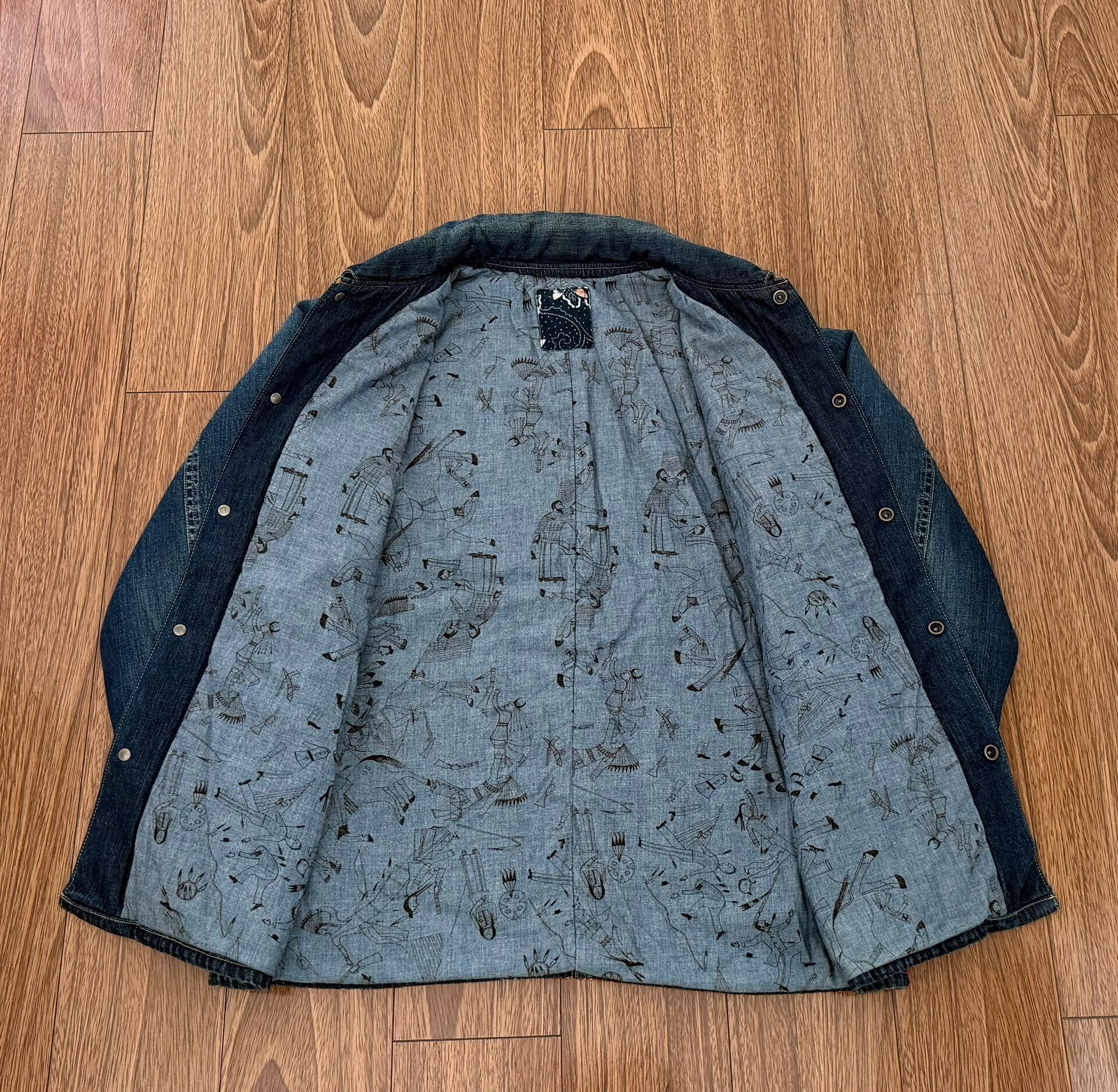 Visvim ICT Gang Coverall Denim Jacket — detail
