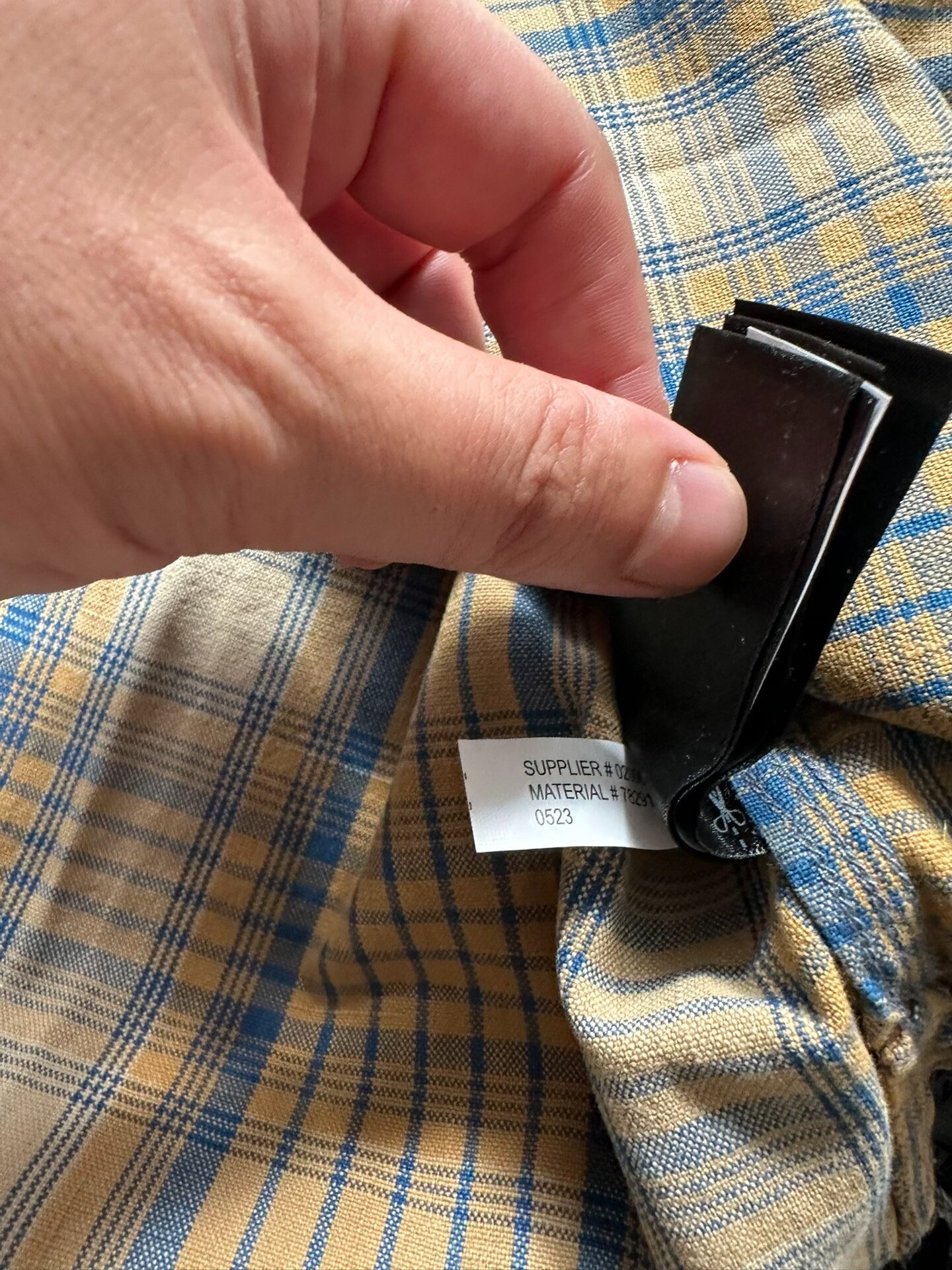 RRL Striped Long-Sleeve Work Shirt — label