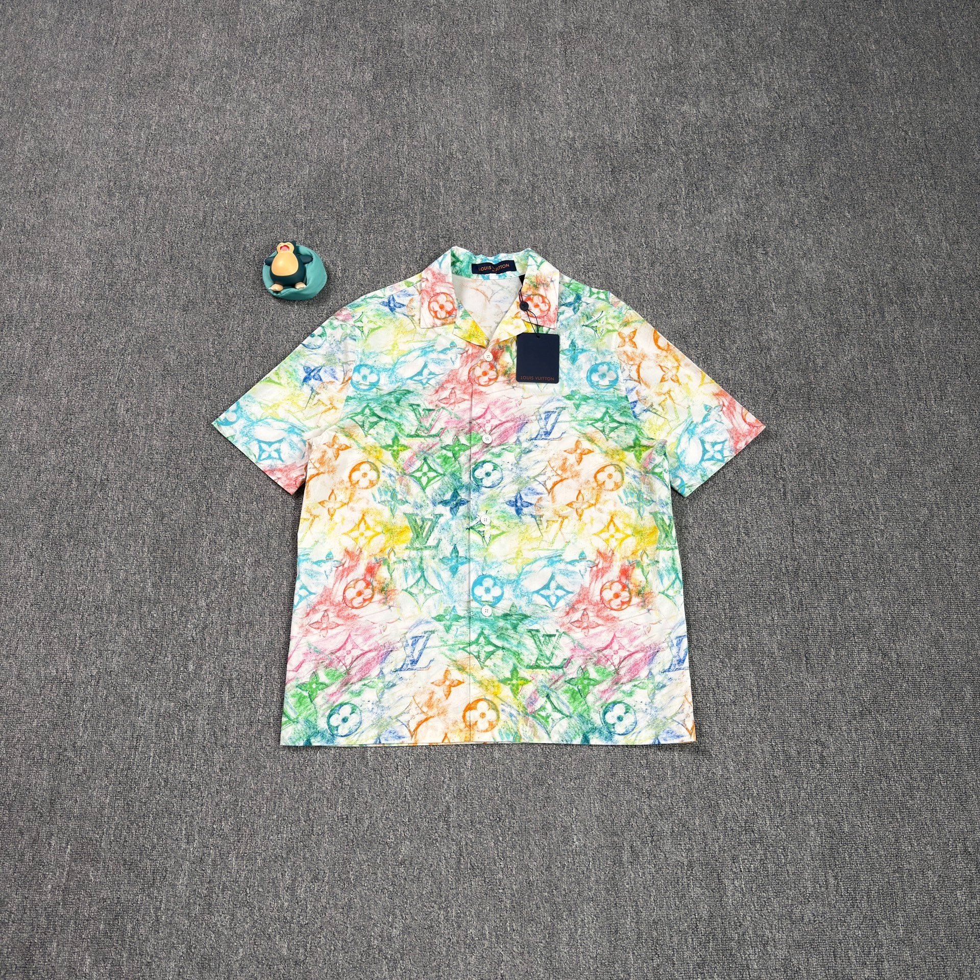 LV Crayon Print Short-Sleeve Shirt