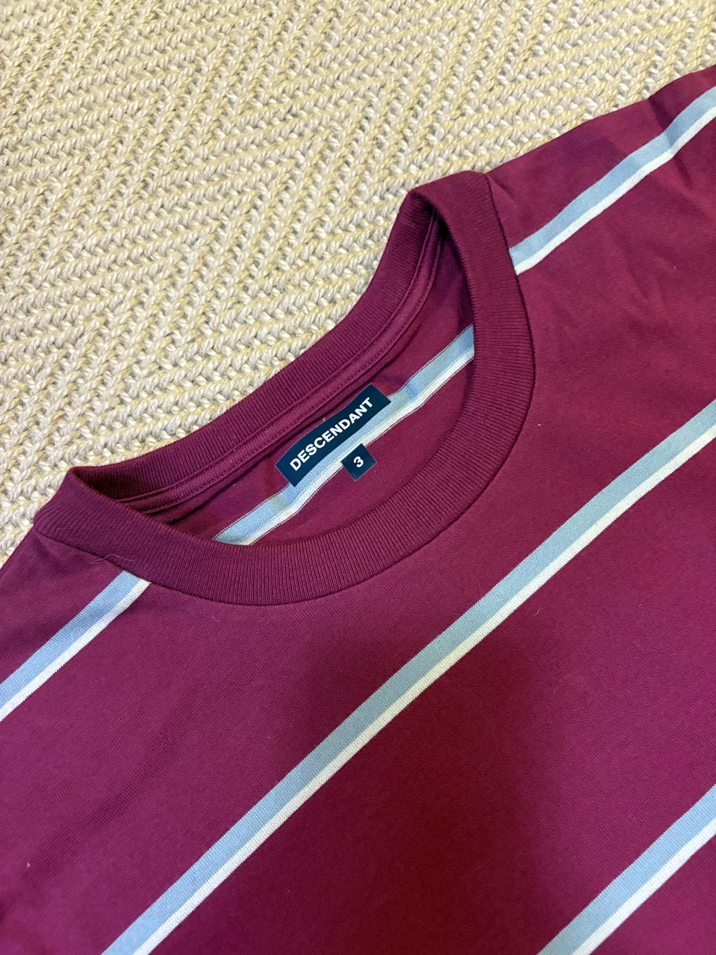 Descendant Border Crew Neck LS Stripe Tee — back