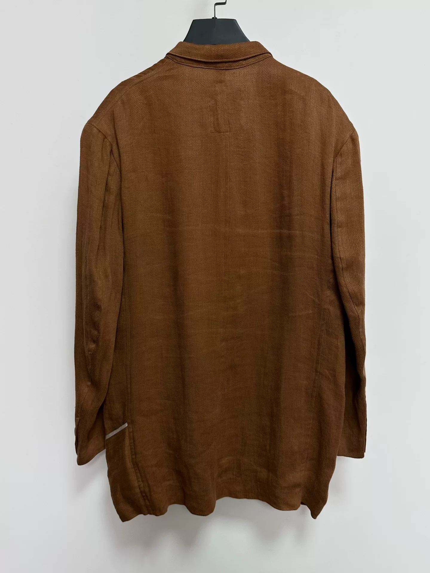 Yohji Yamamoto 92SS Linen Asymmetric Coat — front