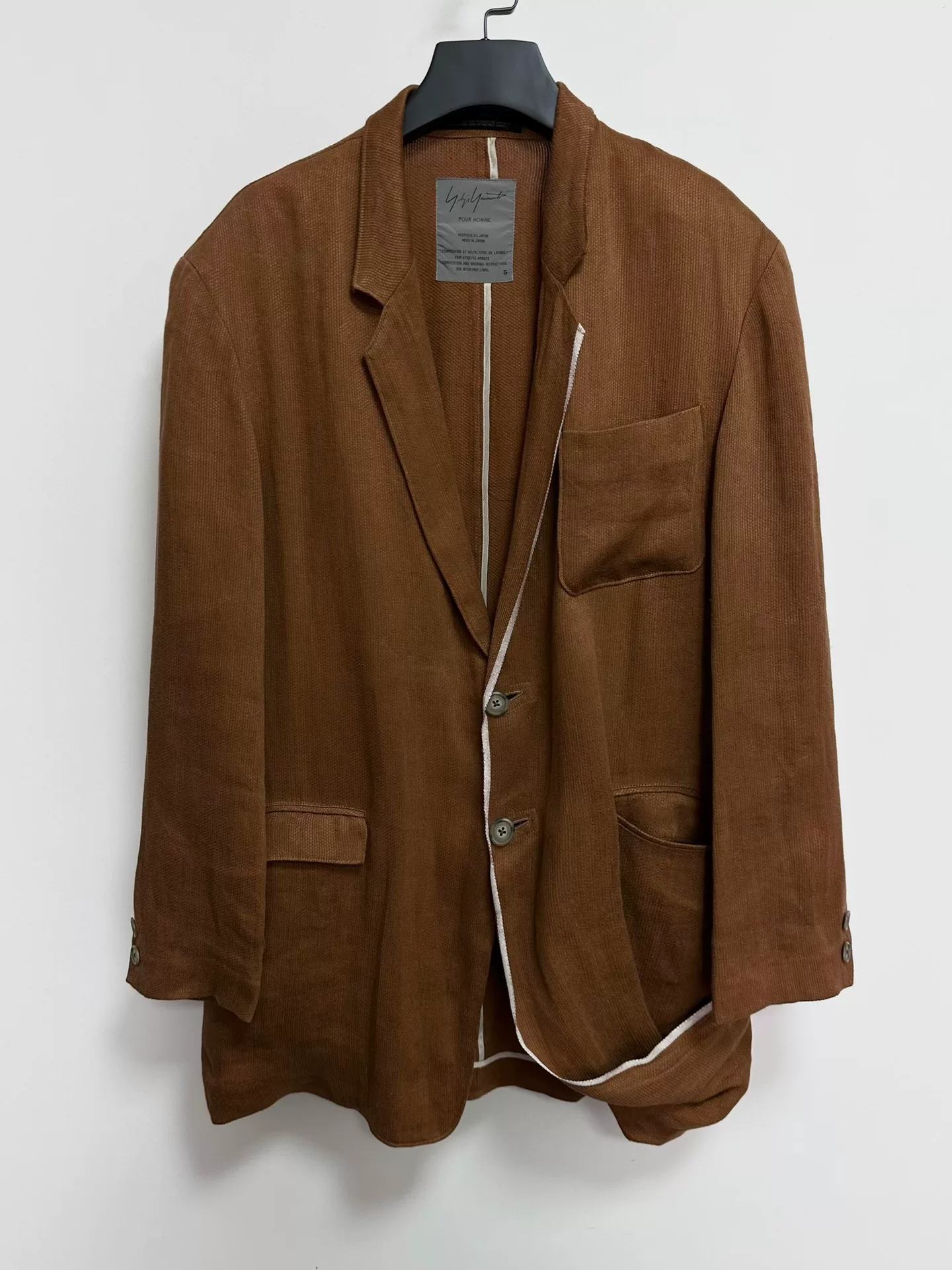 Yohji Yamamoto 92SS Linen Asymmetric Coat