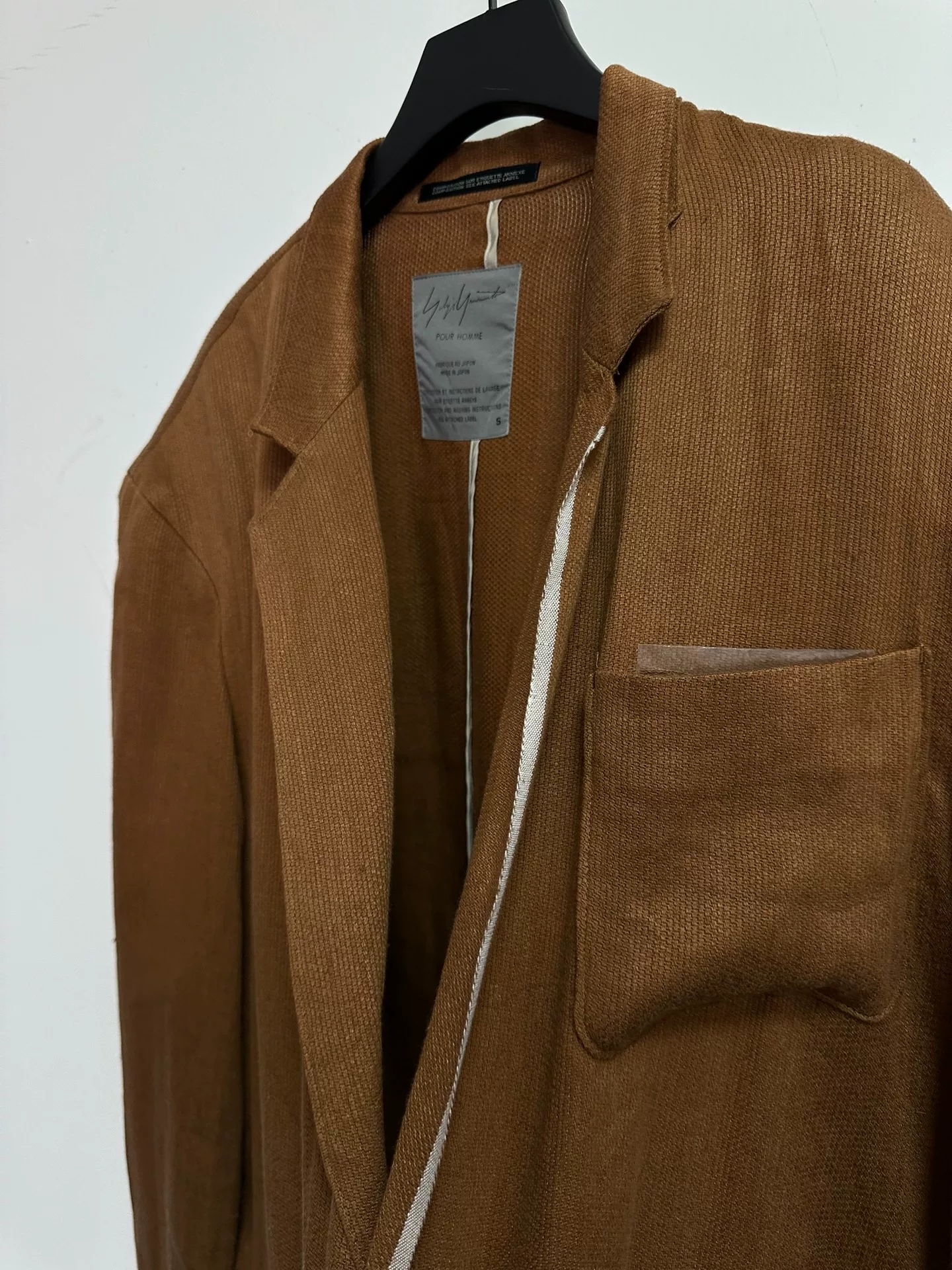 Yohji Yamamoto 92SS Linen Asymmetric Coat — back
