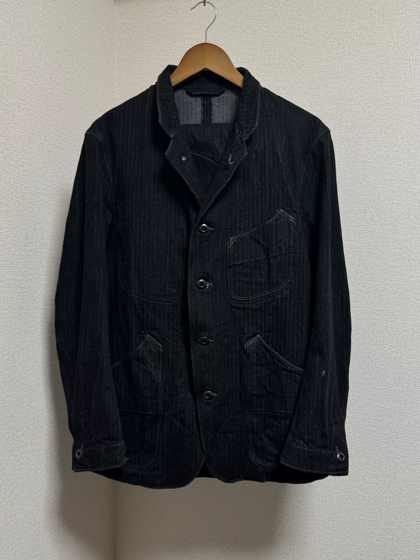 Motiv Black Denim Jacket Set