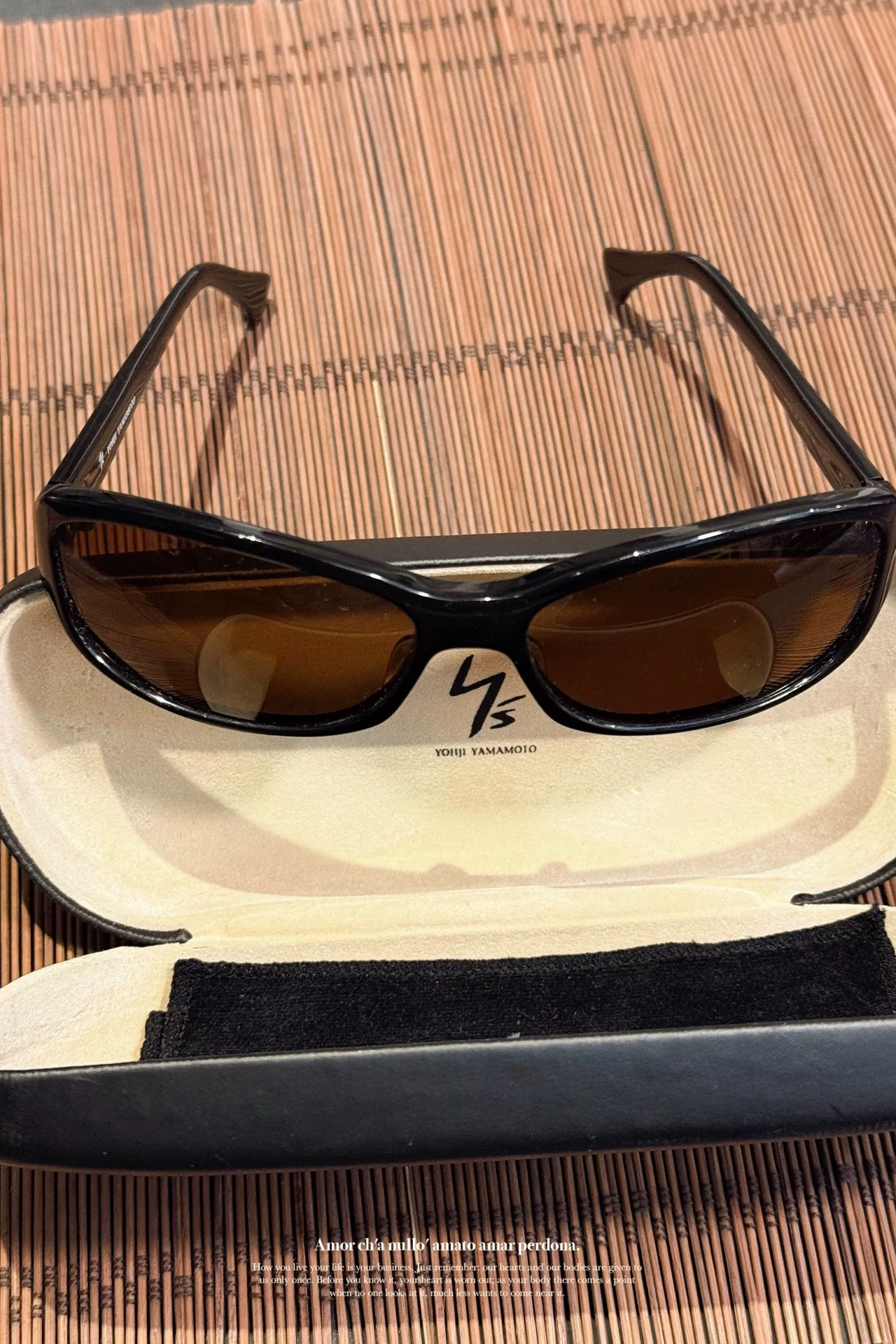 Yohji Yamamoto 90s Acetate Sunglasses — detail