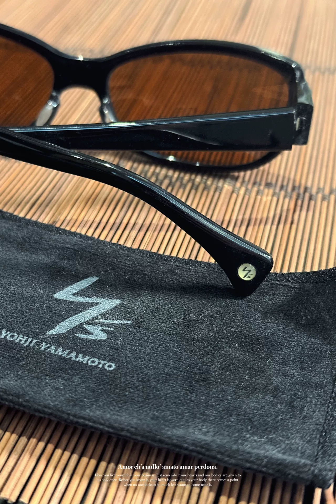 Yohji Yamamoto 90s Acetate Sunglasses — label