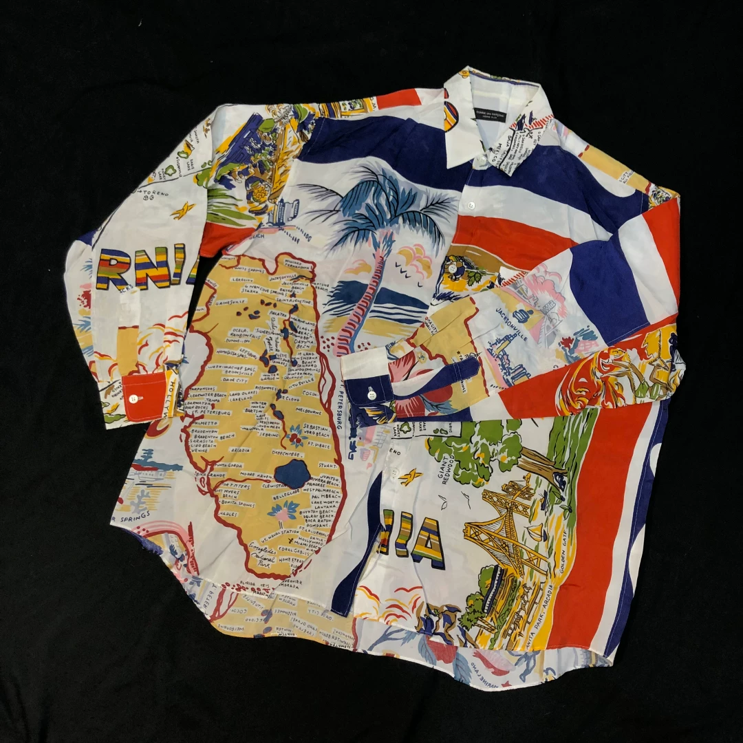 Comme des Garçons 91SS Silk Scarf Shirt — front