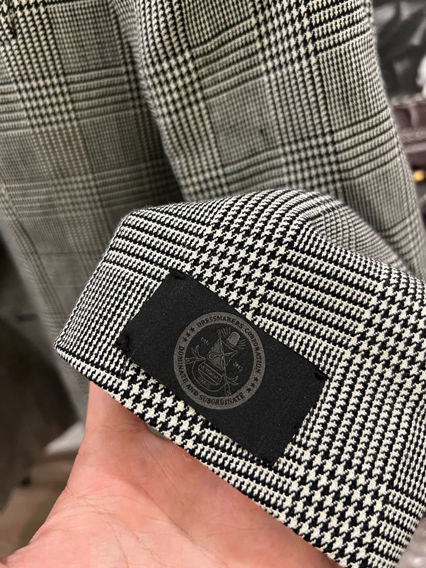 Vetements Houndstooth Oversized Blazer M — back