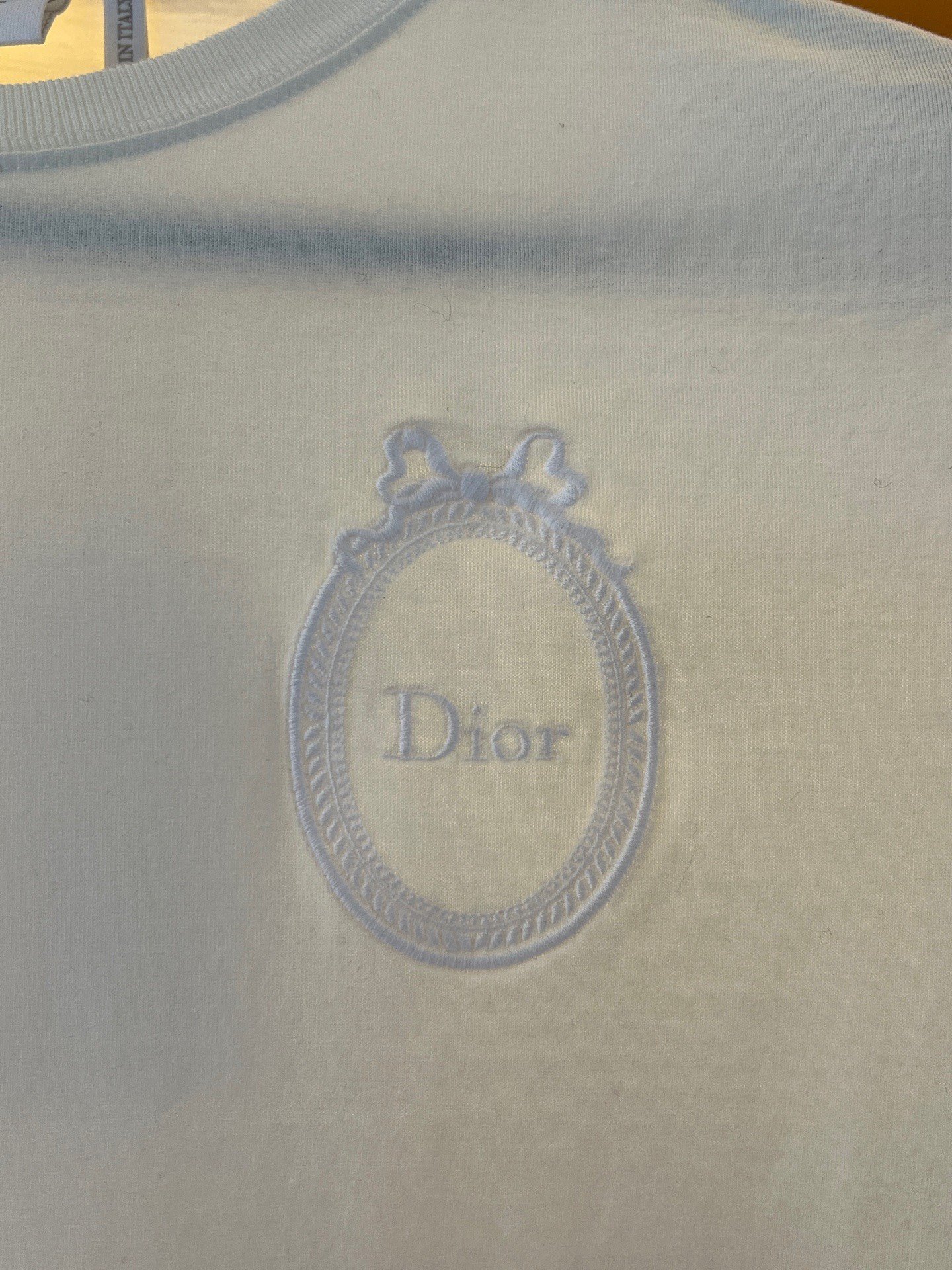 Dior New Embroidered Logo Short Sleeve — detail