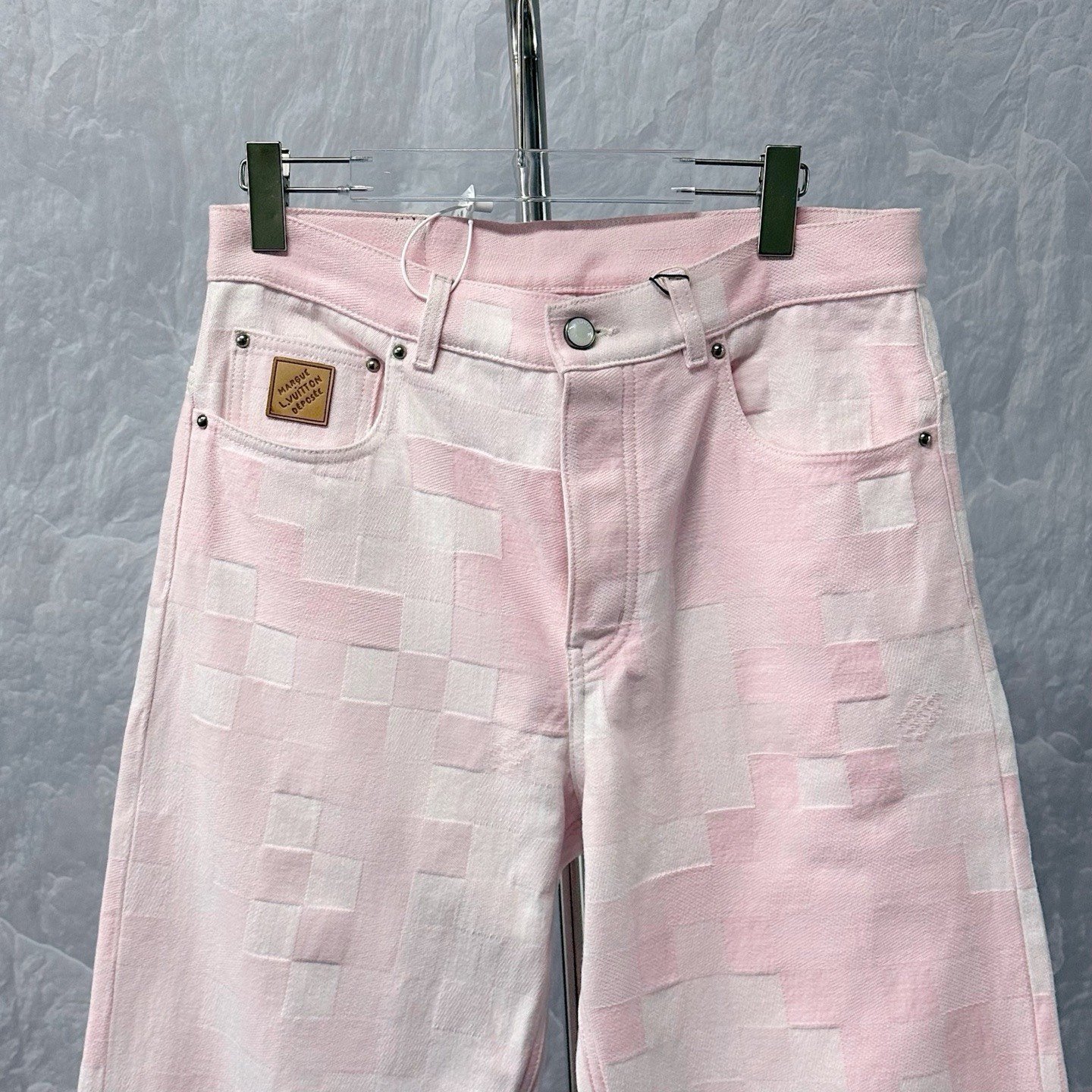 Louis Vuitton Nigo FW25 Check Denim Pants — front
