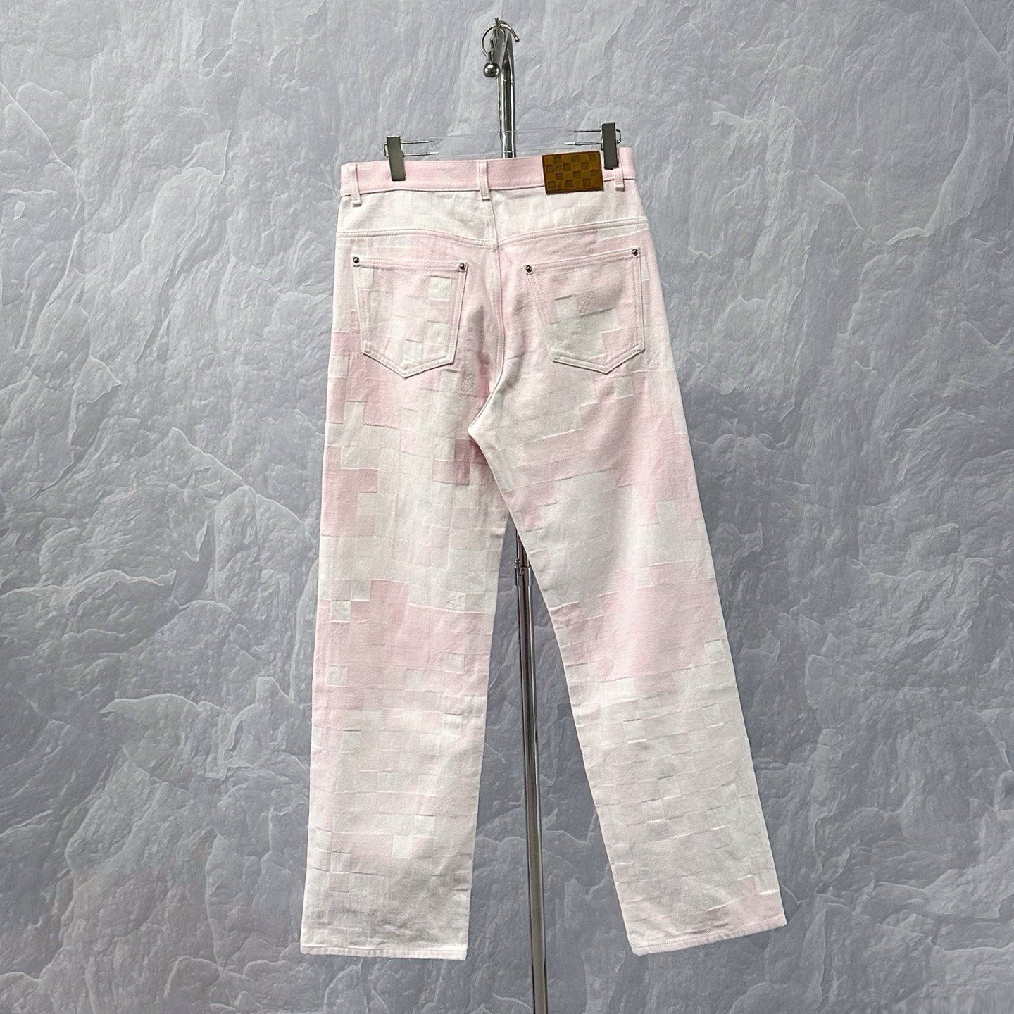 Louis Vuitton Nigo FW25 Check Denim Pants — back
